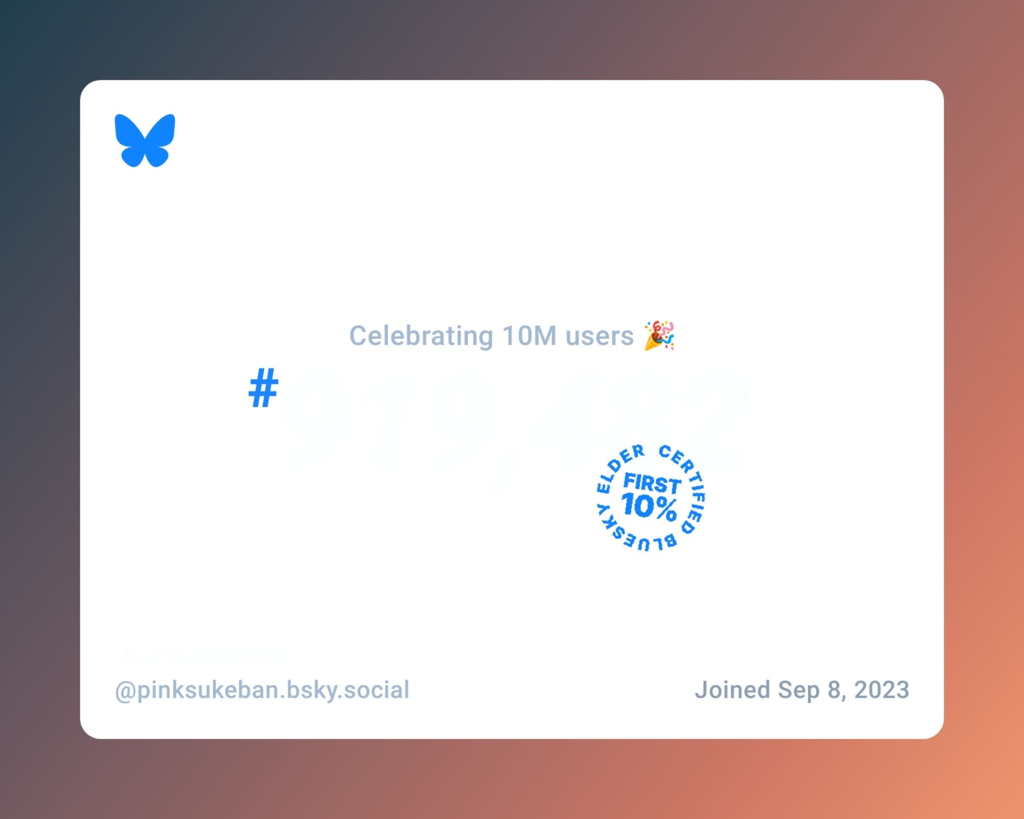 Bluesky celebrating 10M users