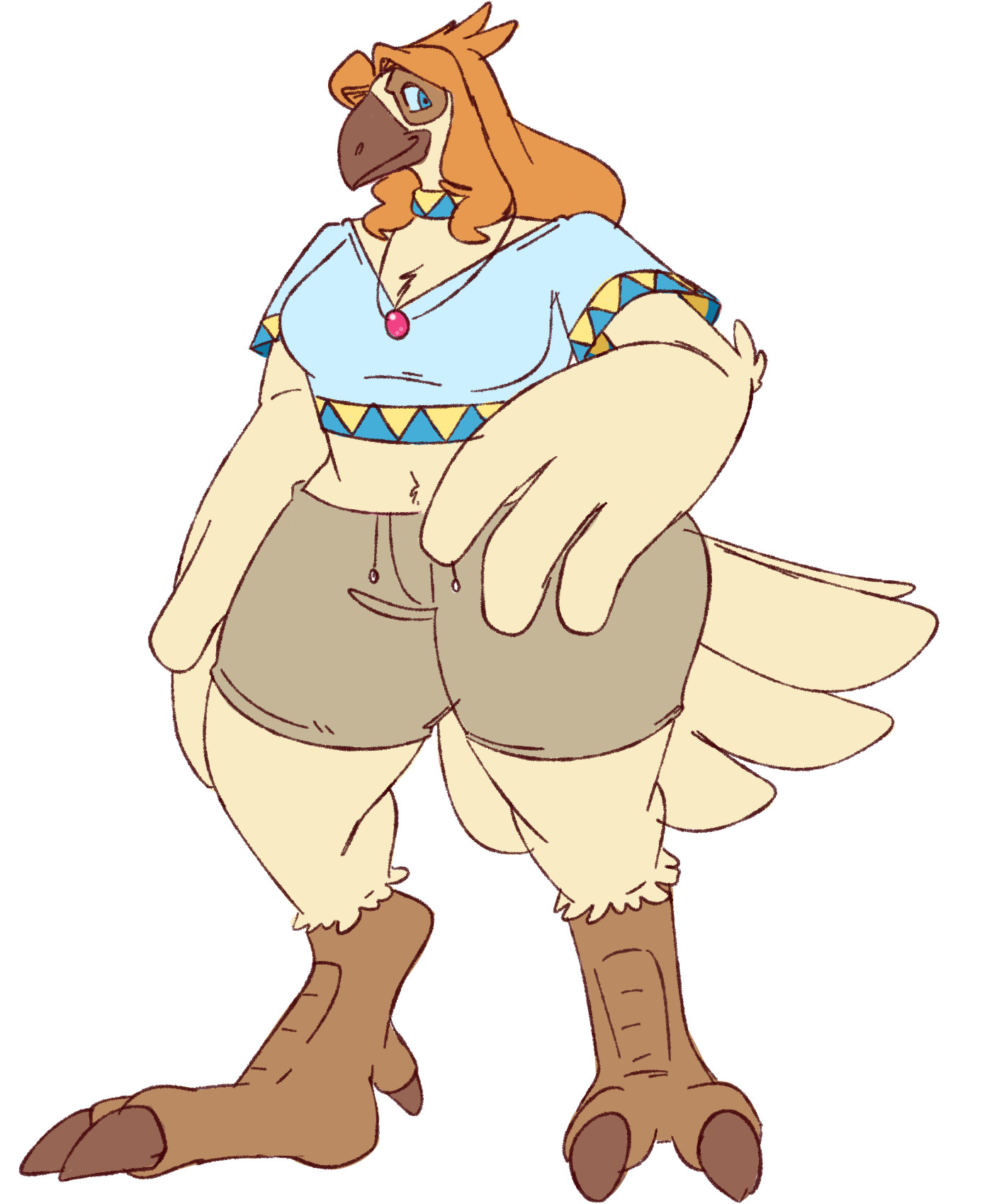 a female anthro Chocobo version of my OC Stephanie