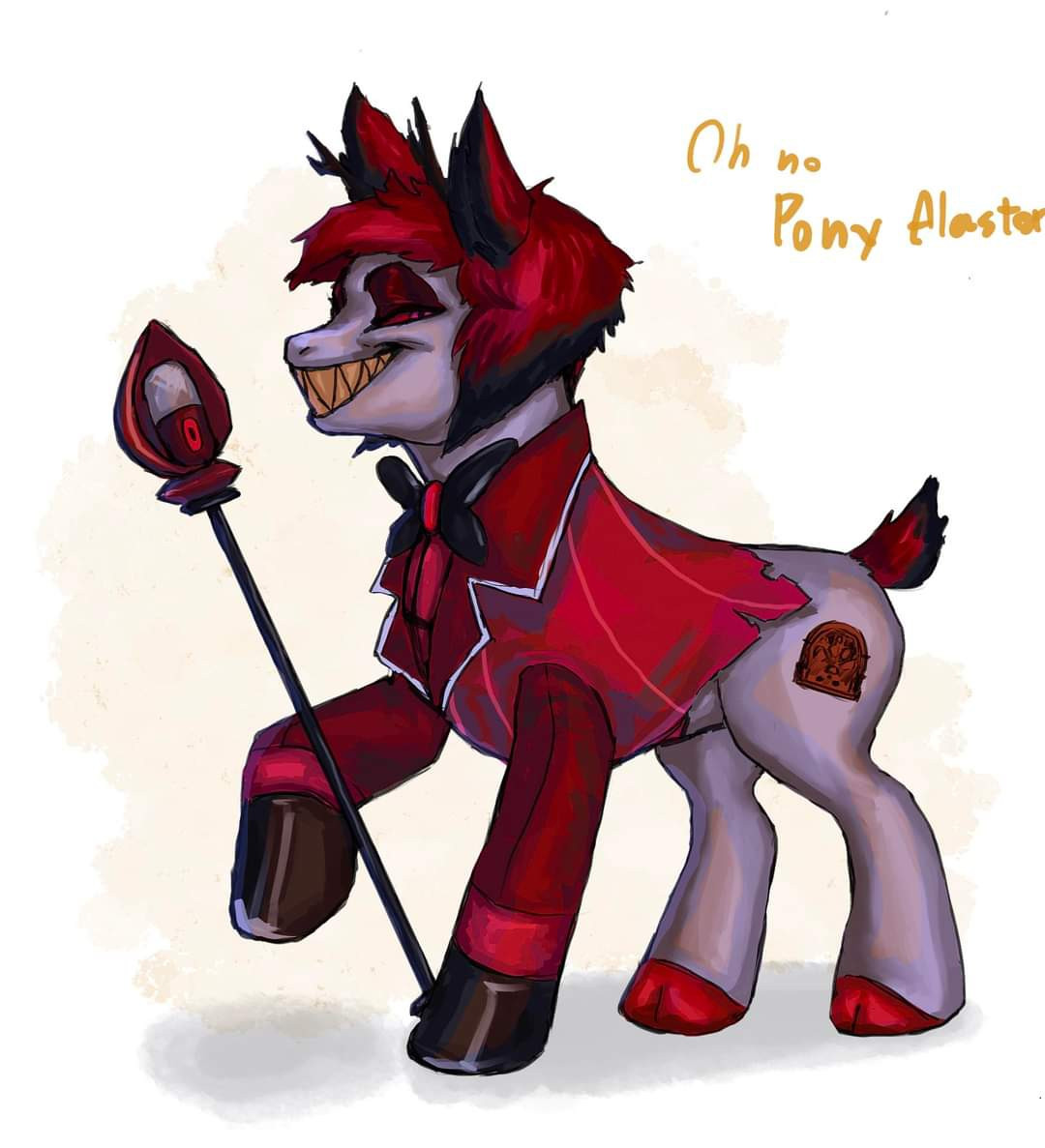 Just alastor but pony idk