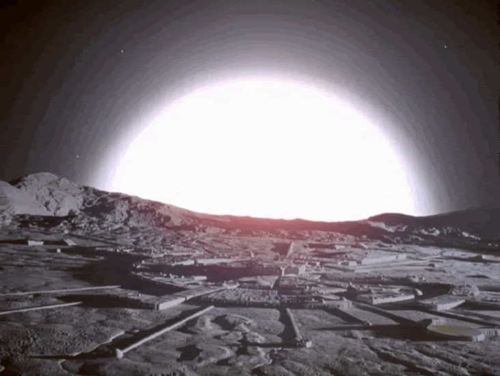 Space 1999 nuclear explosion on the moon.
