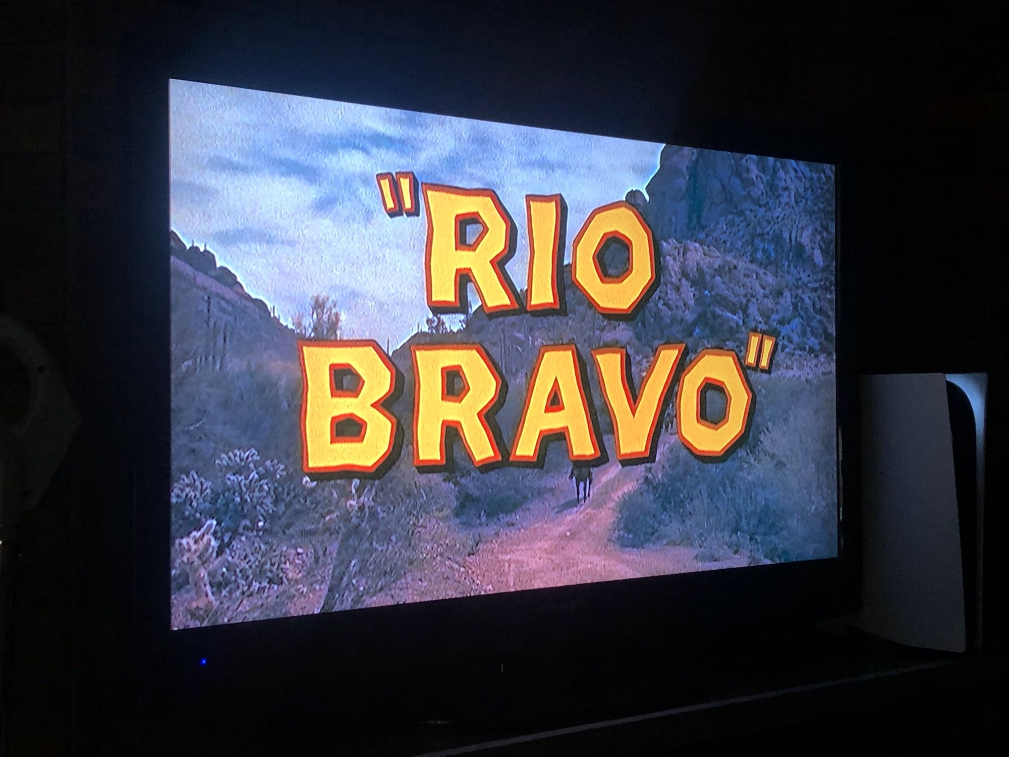 The title card for the 1959 Howard Hawks Western RIO BRAVO.