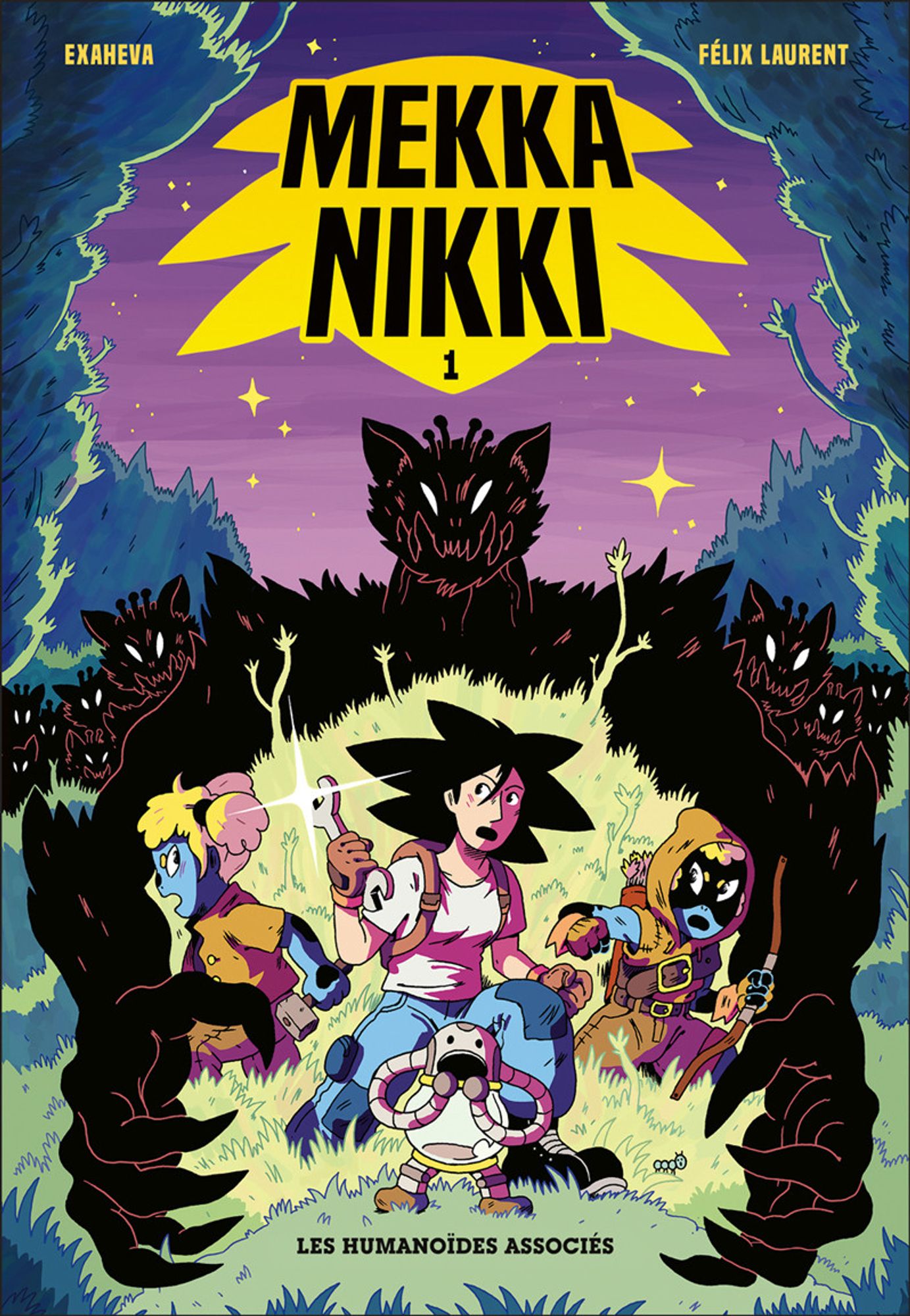 Nouvelle couverture de Mekka Nikki, tome 1! Dessin par Félix Laurent, et j'ai fais la colo! :>