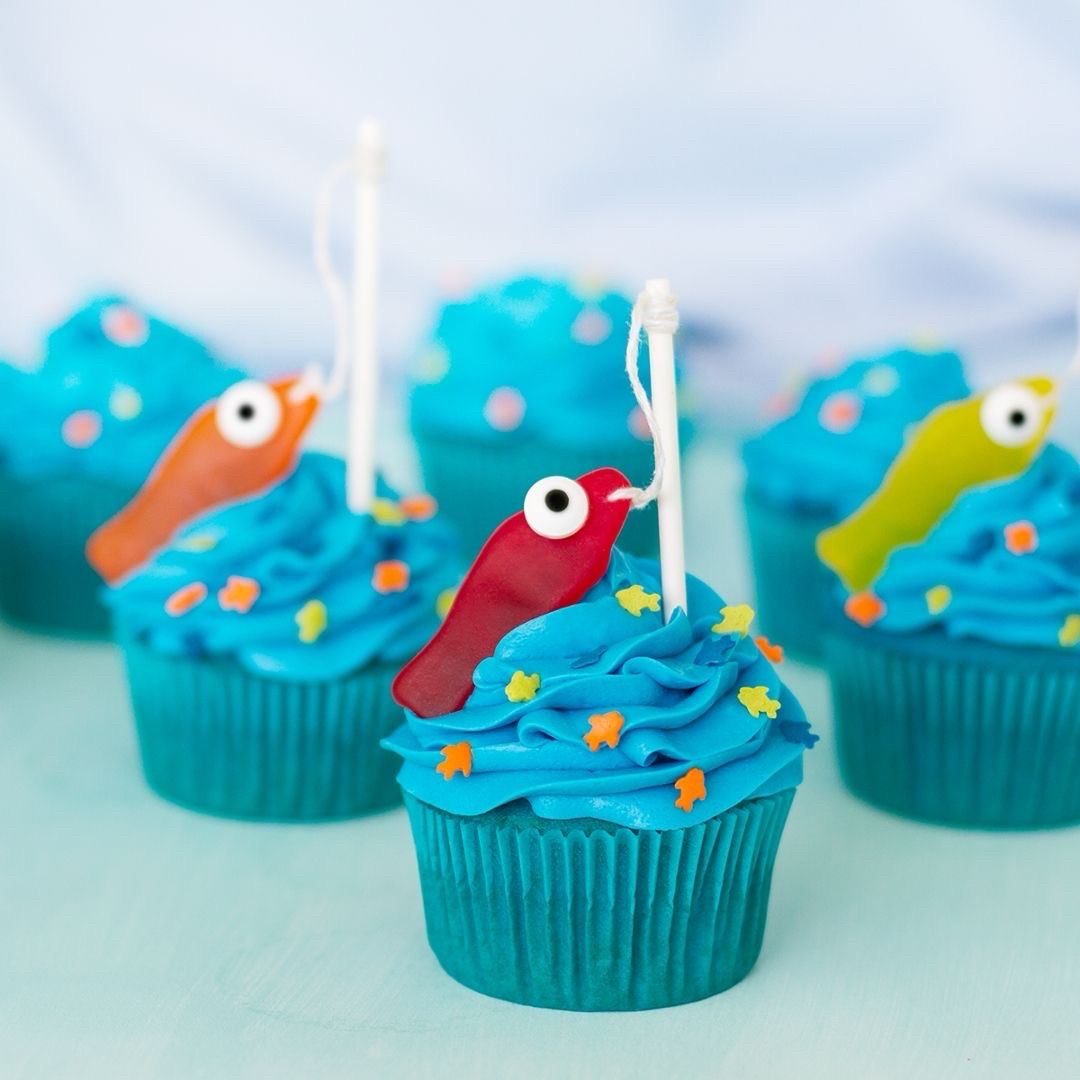 Super Tuna inspired cupcakes