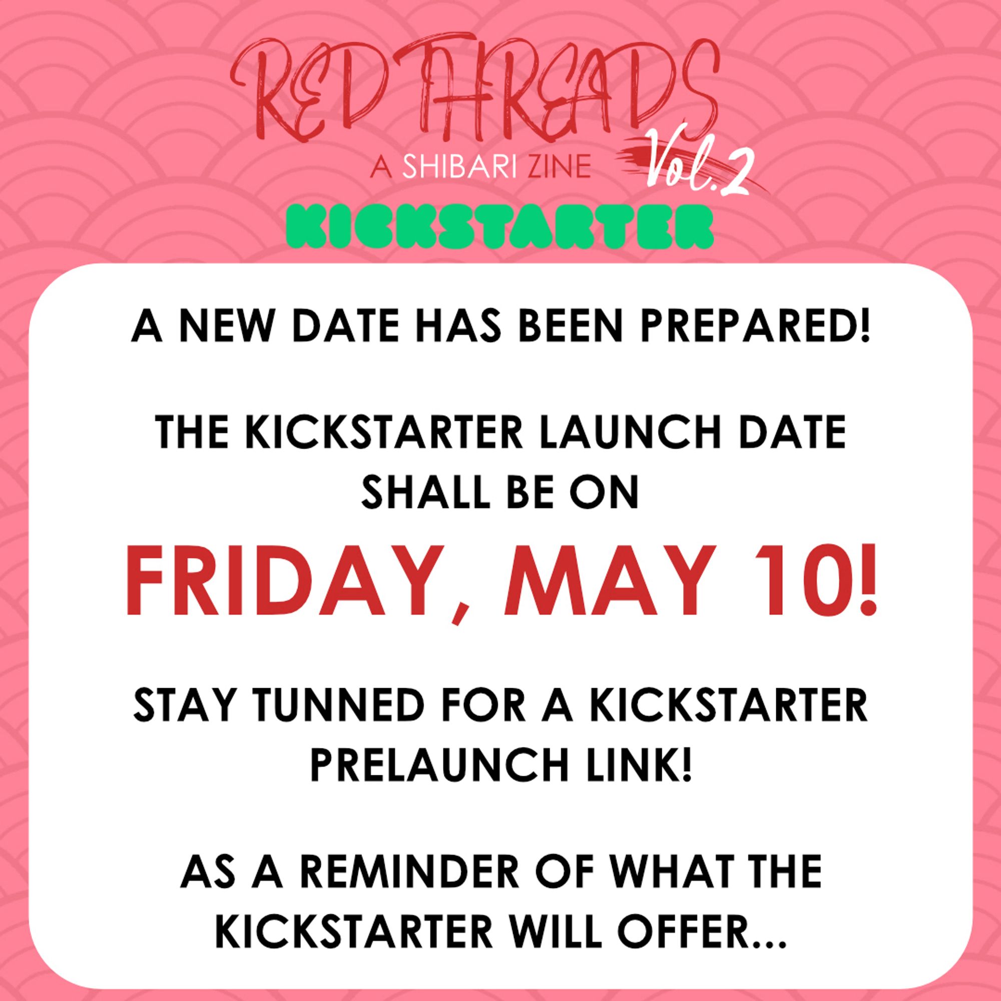 A new date has been prepared! The Kickstarter launch date shall be on Friday, May 10! Stay tuned for the Kickstarter prelaunch link!