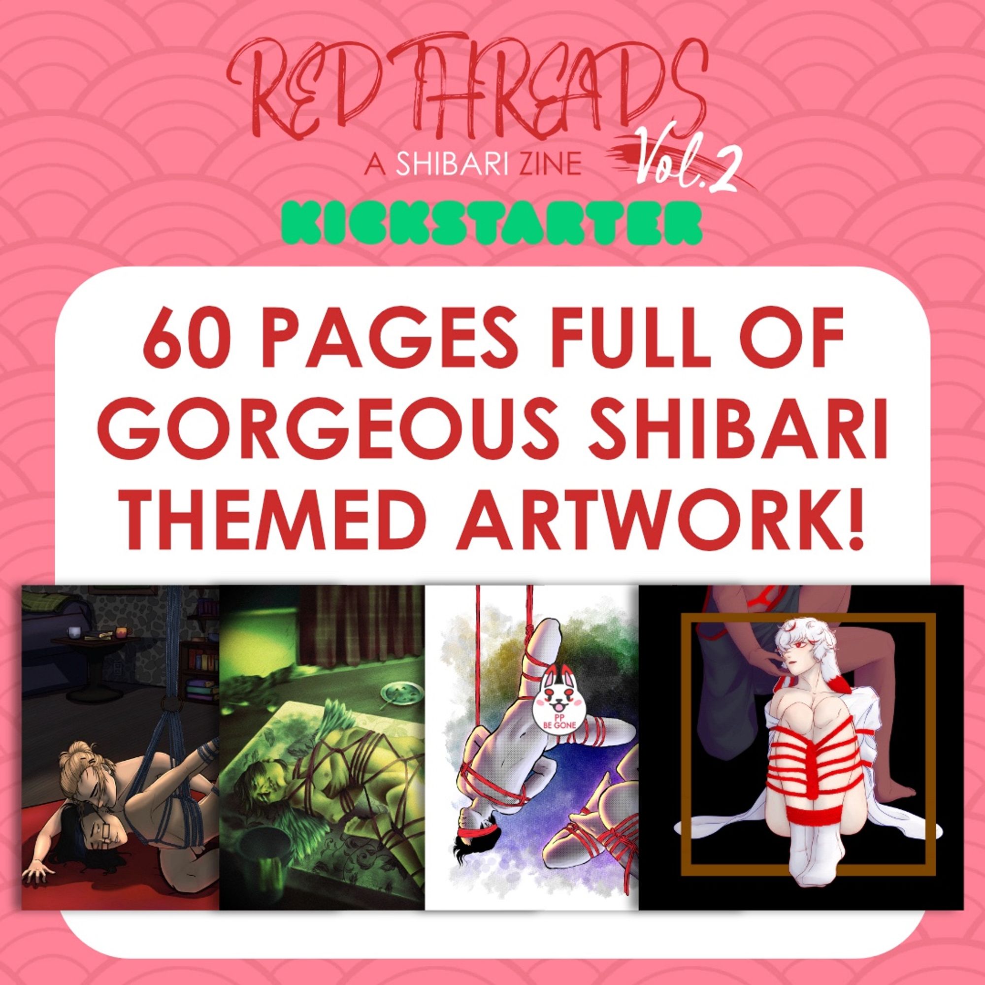 60 pages full of gorgeous shibari themed artwork