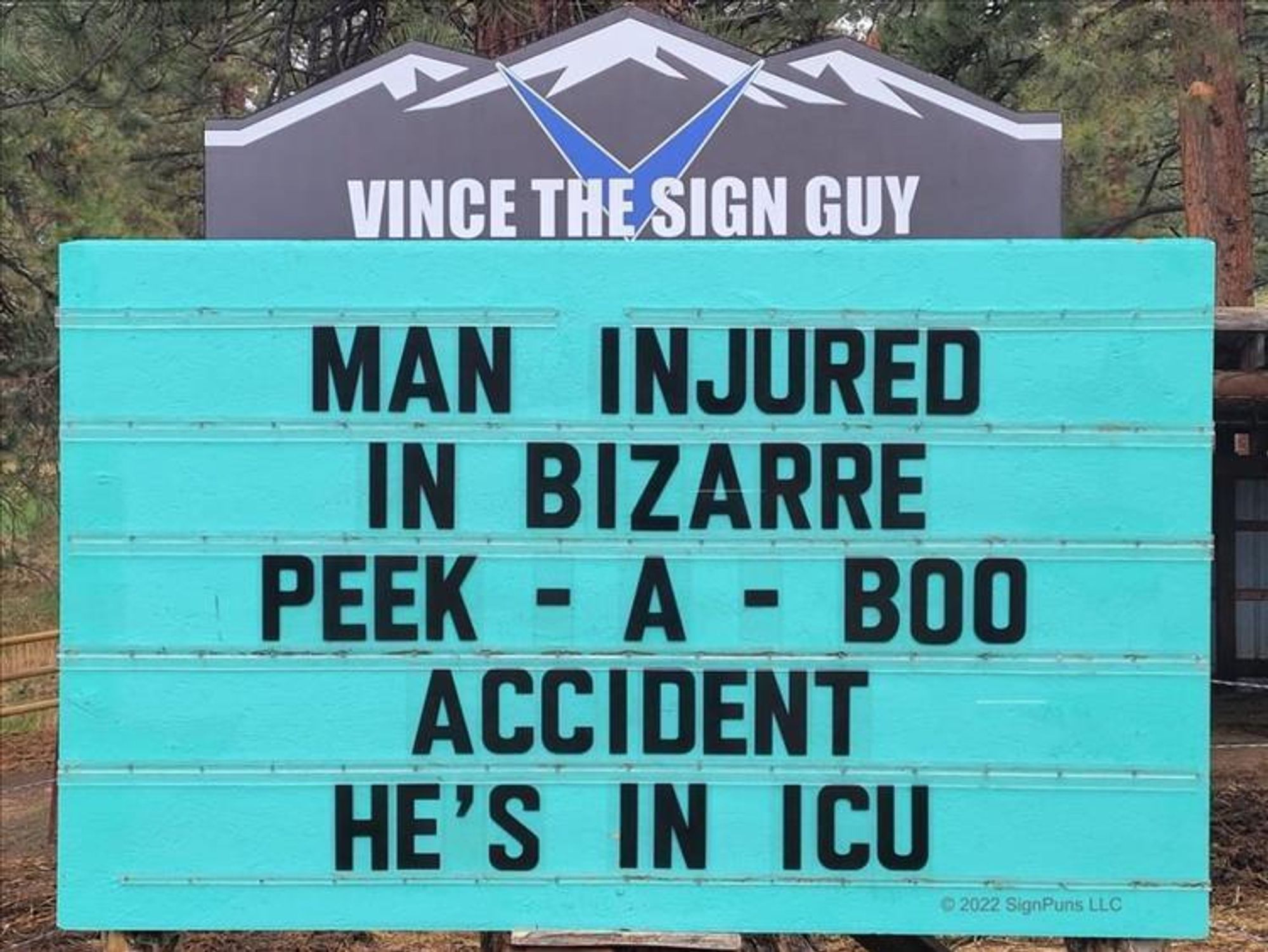 Man injured in bizarre peek-a-boo accident. He's in ICU.