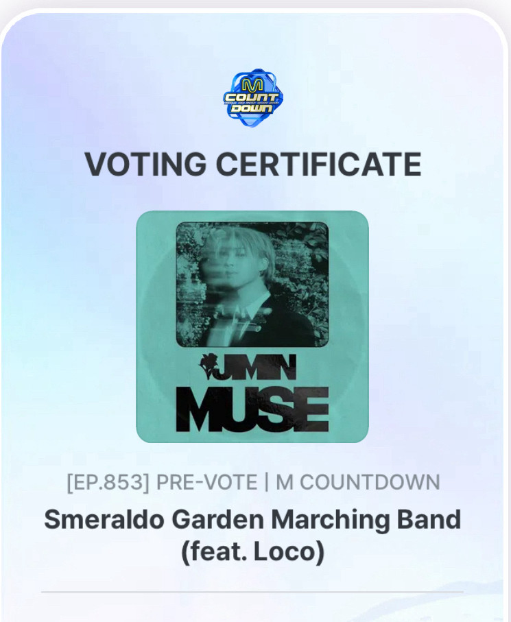 Mnet countdown vote for Smeraldo marching band