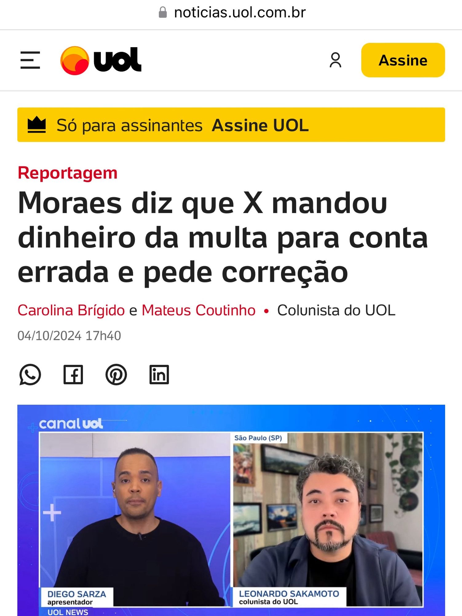 Boa Xandão!