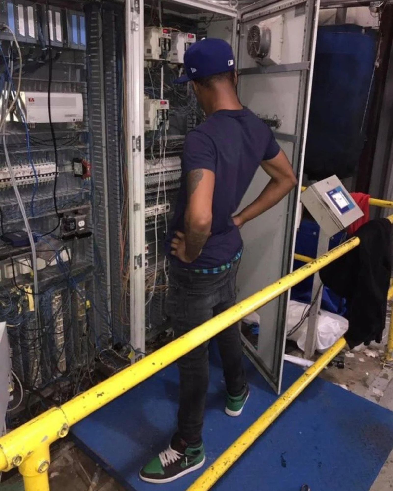 'Guy Looking At Server' meme image.