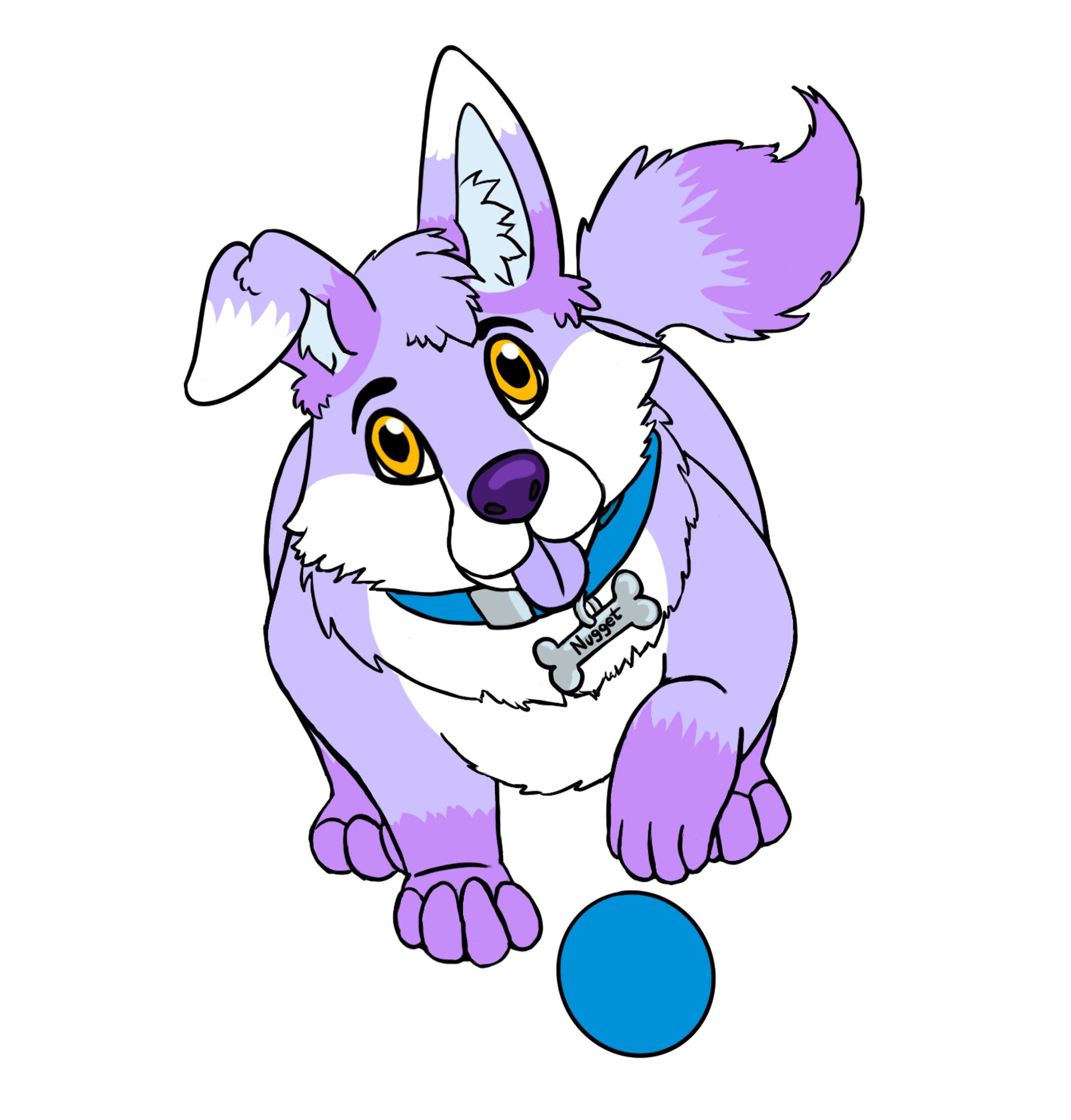 Purple corgi