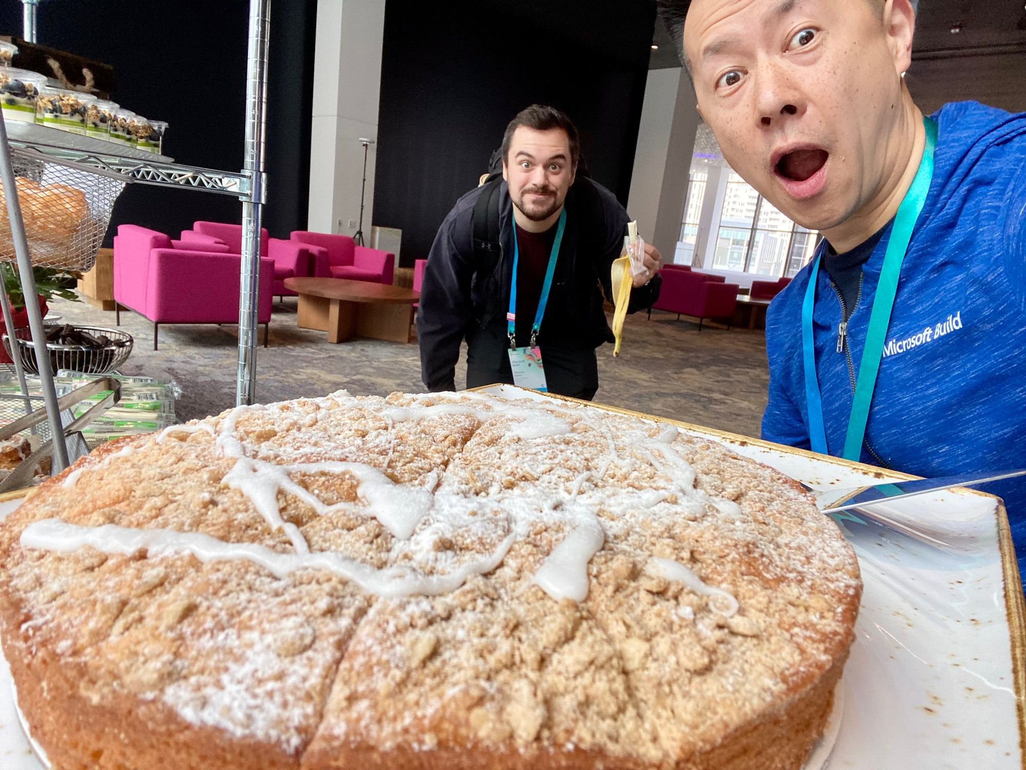 Thomas, Anthony, and a coffee cake