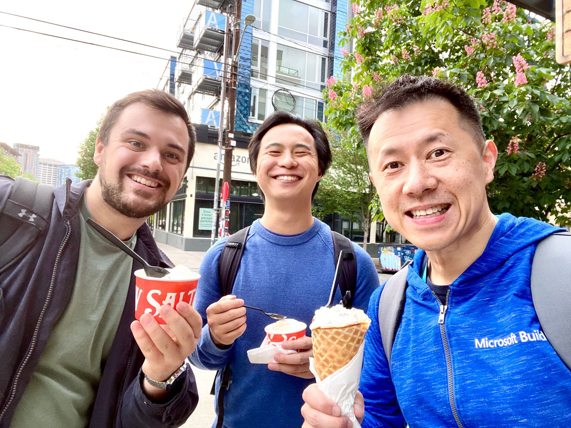 Thomas, Cary, Anthony, ice cream