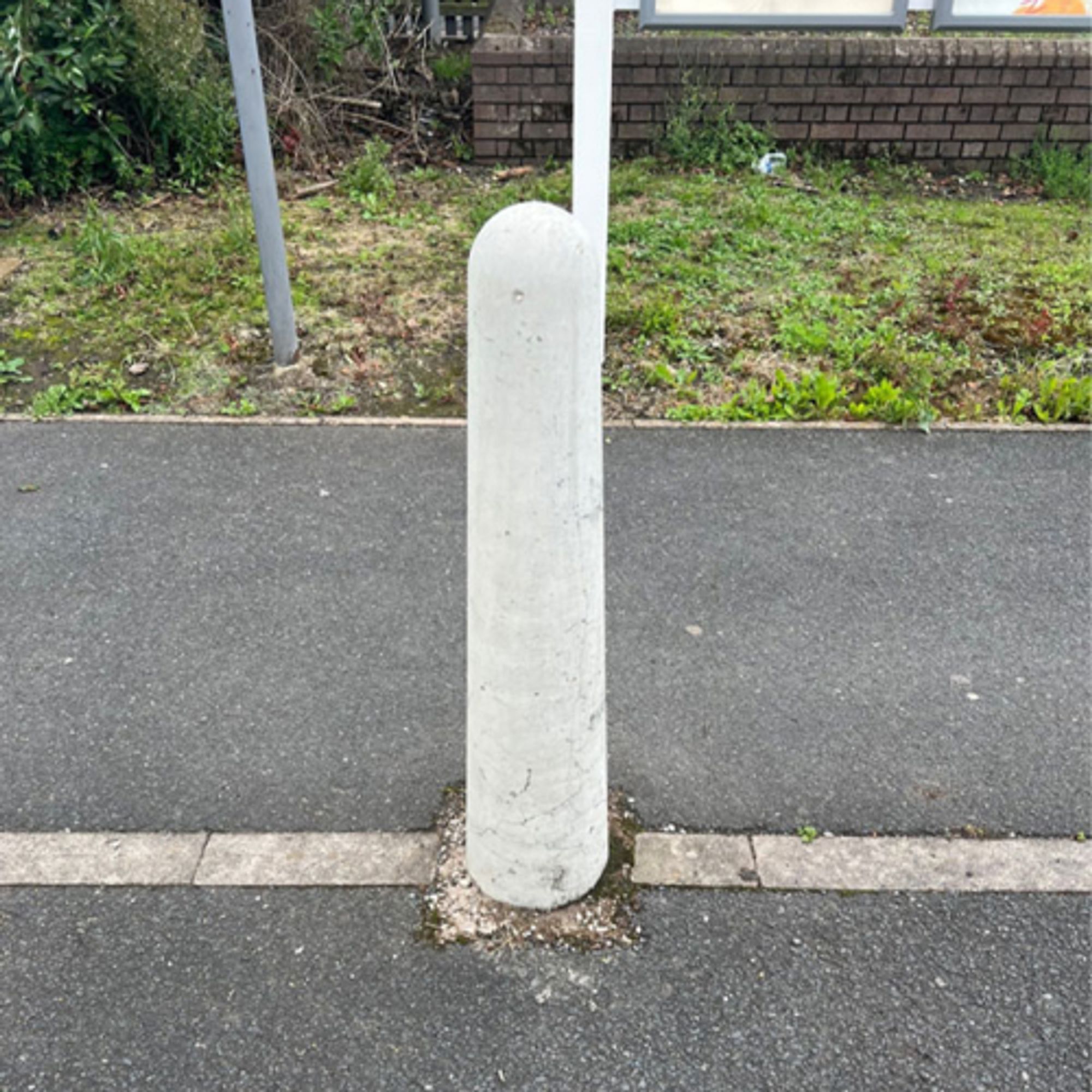 a concrete bollard