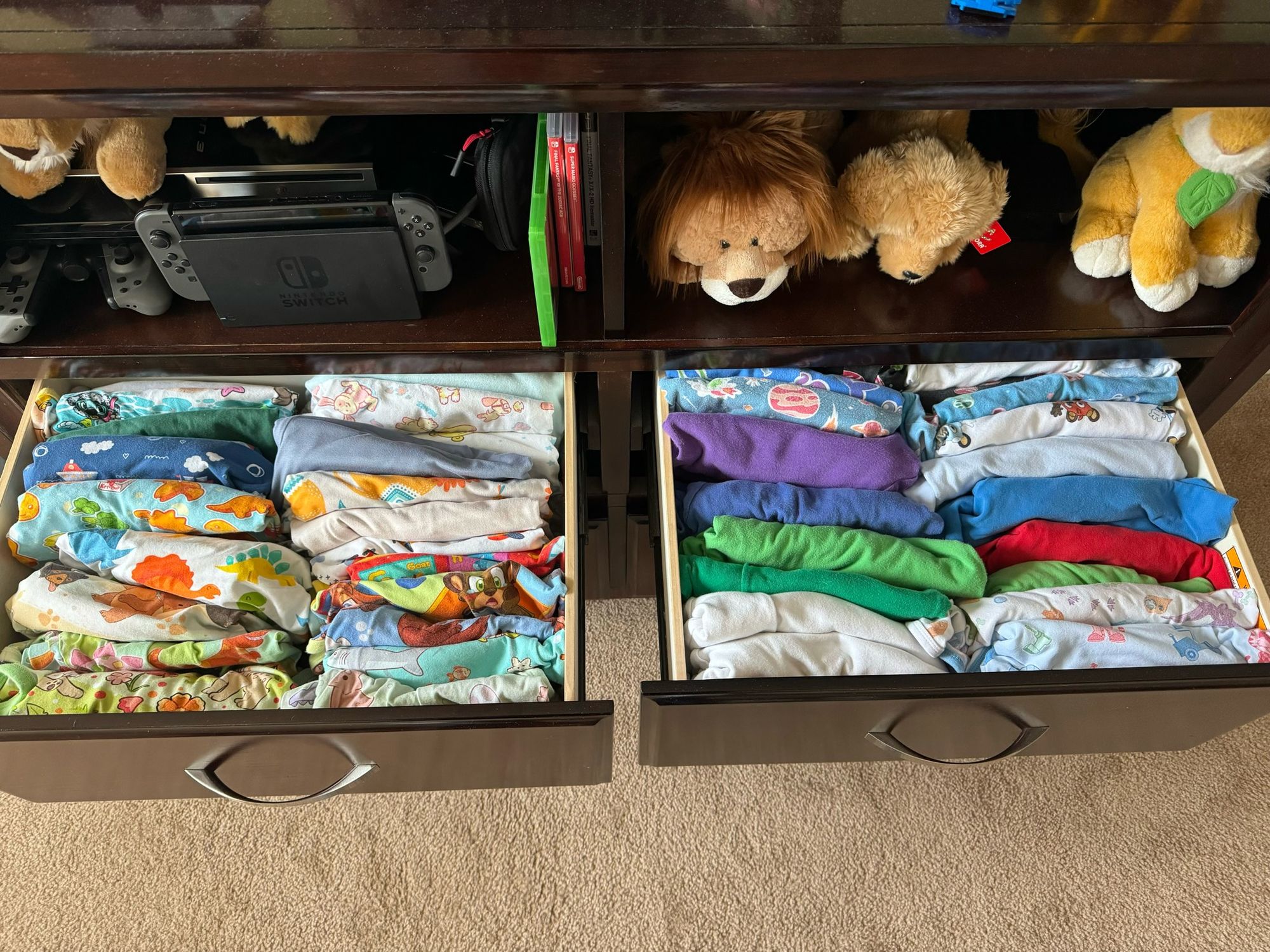 Two drawers of onsies and rompers…