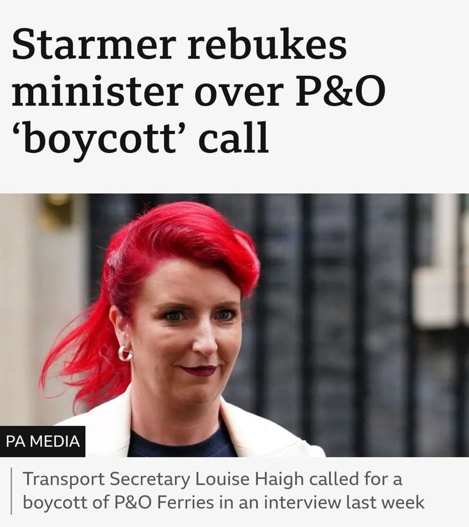 Starmer rebukes Louise Haigh for telling the truth