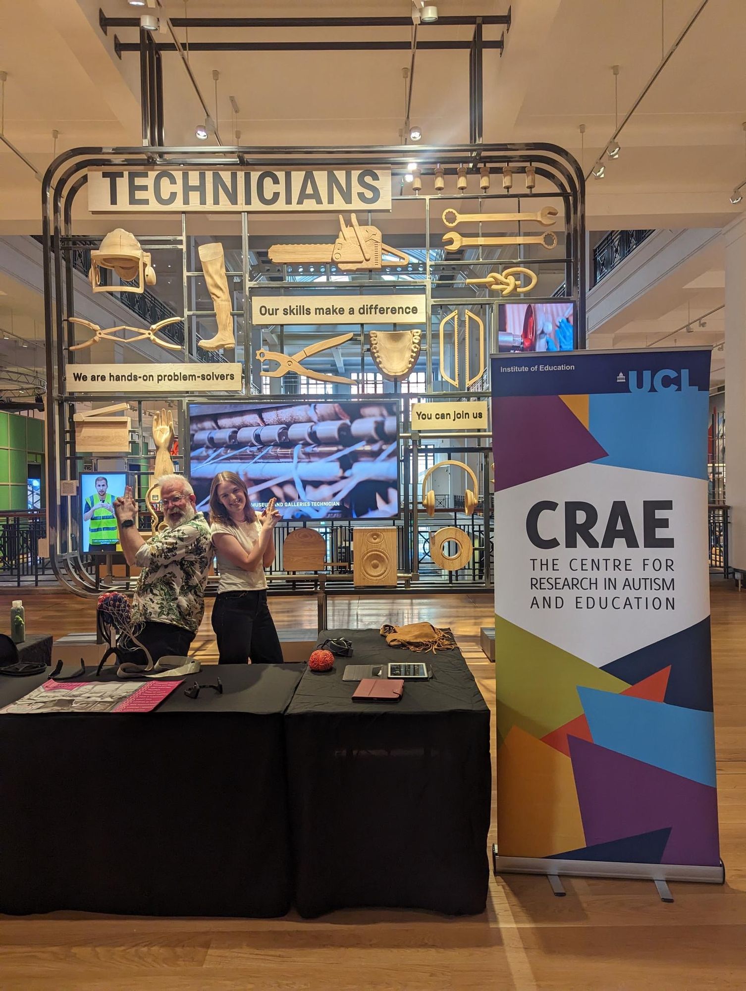 Brian & Lucy at the CRAE research pop-up at the science museum. 