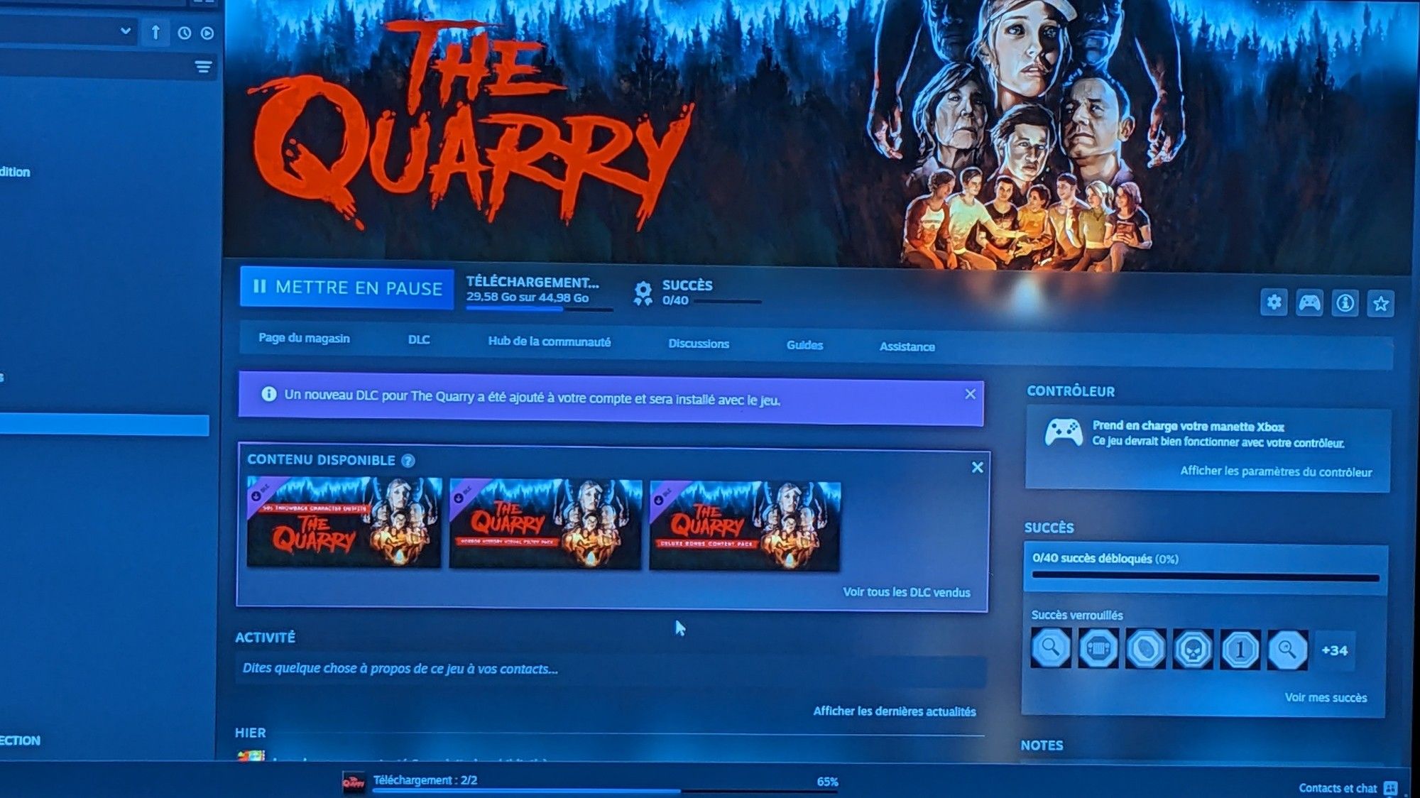 "the quarry" downloading on steam