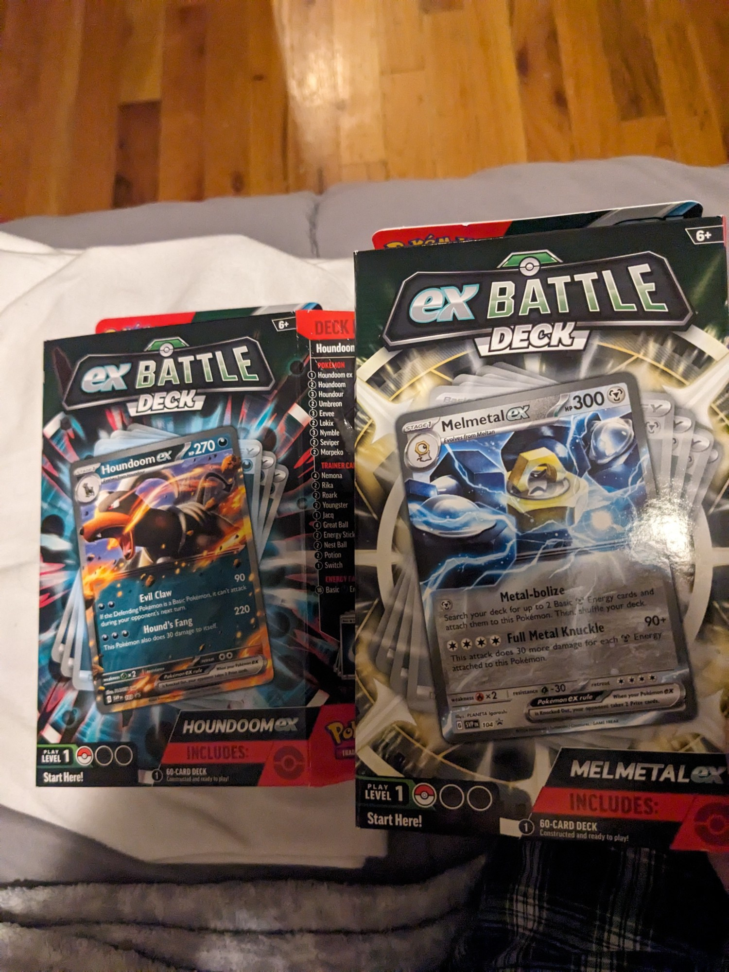 Two free ex Battle decks given to us in a goodie bag.

One Houndoom EX box and one Melmetal EX box.