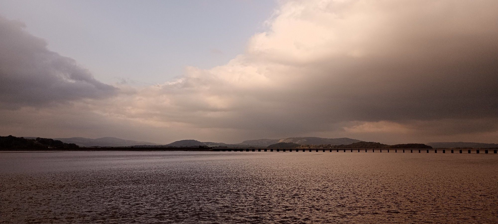 Arnside delta: slate grey tide and time fading into the hills opposite