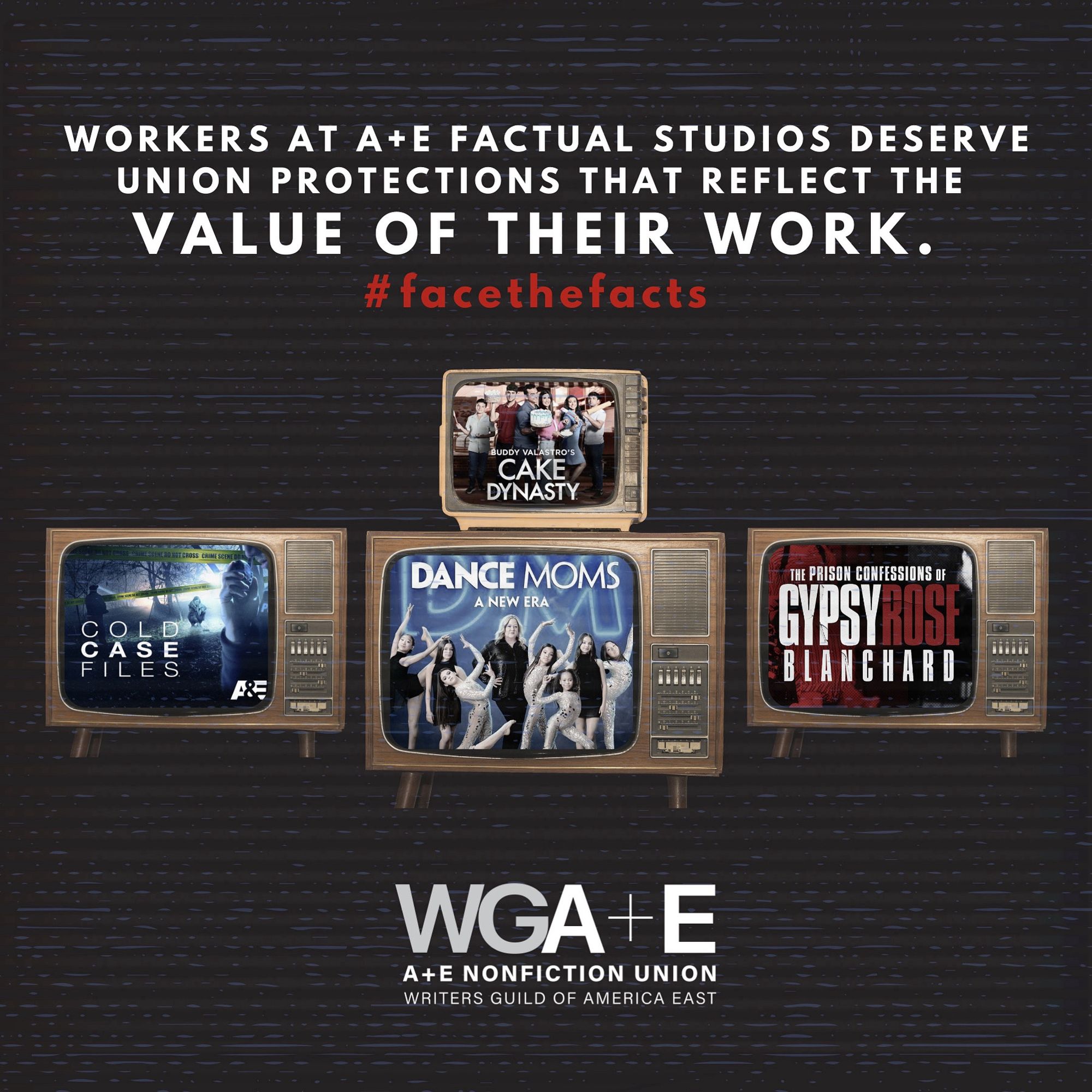 Workers at A+E Factual Studios deserve union protestations that reflect the value of their work.