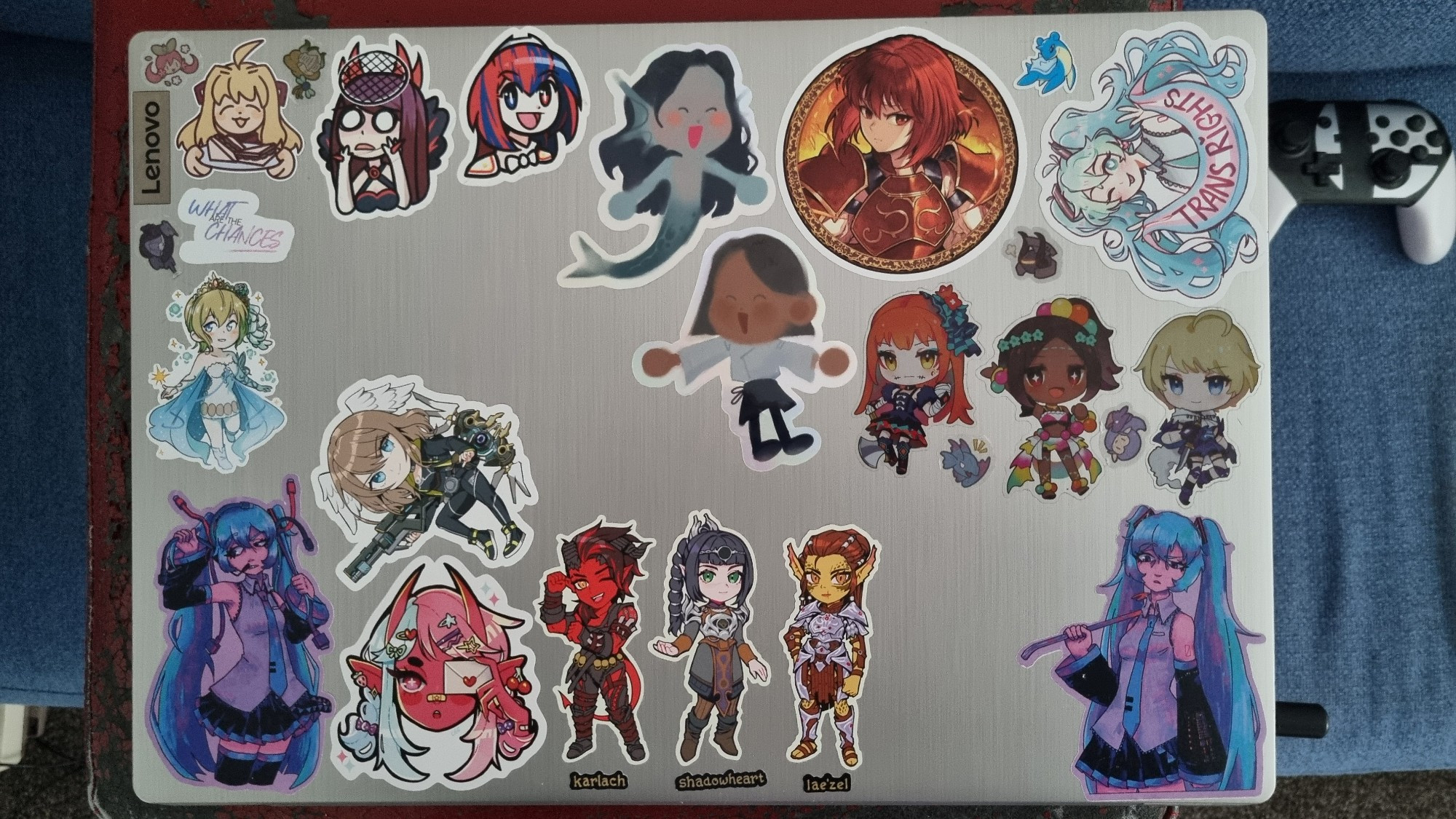 The stickers on my laptop