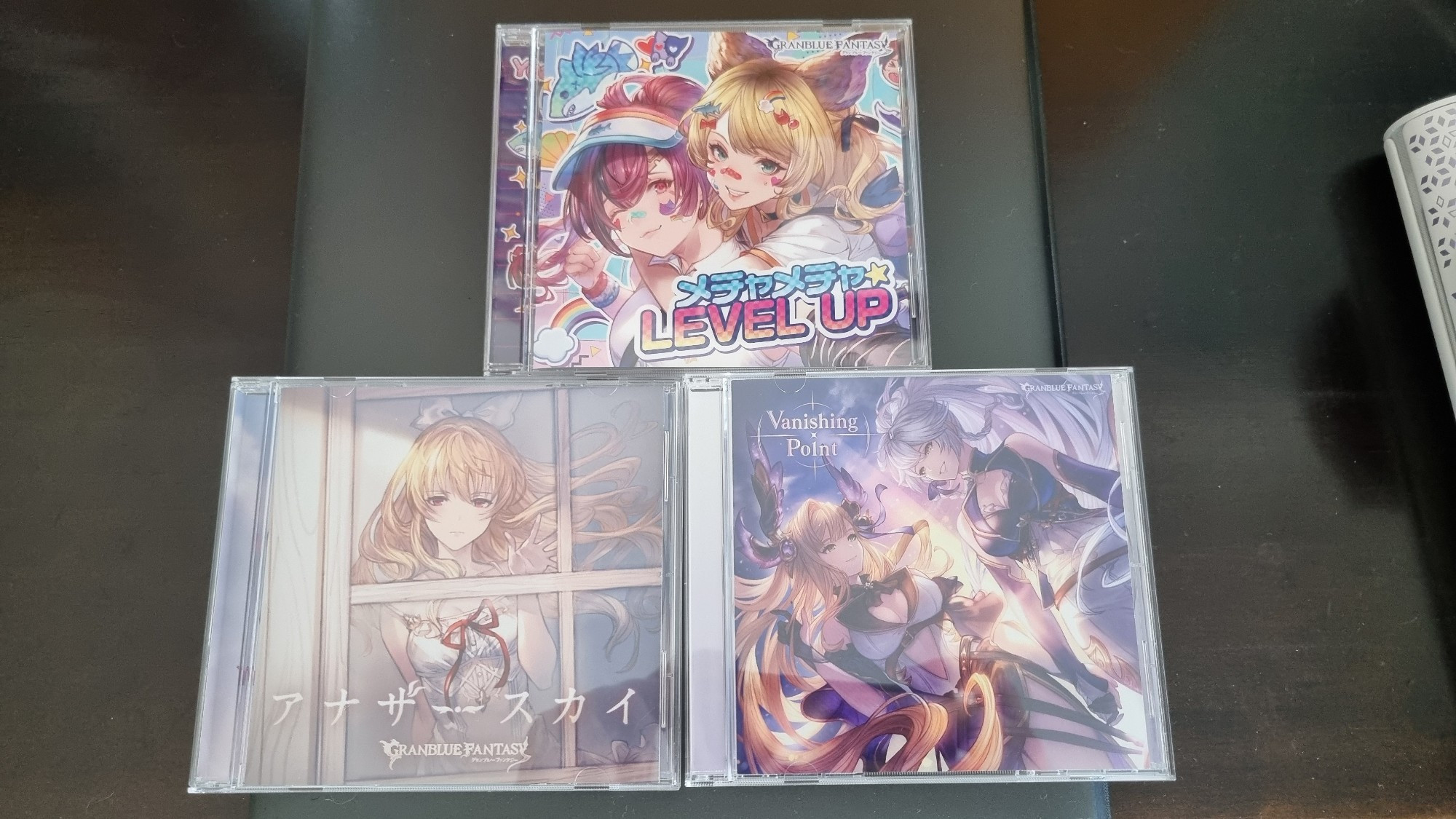 The Mecha Mecha Level Up, Another Sky, and Vanishing point character cds