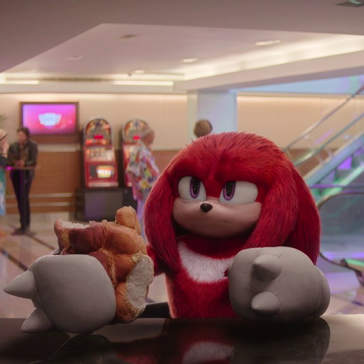 Knuckles with his bowling alley challah