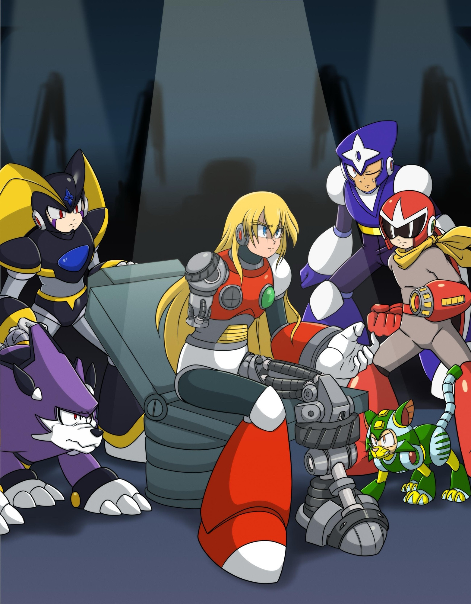 A half-built Zero surrounded by Wily’s robots, a scene from “Countdown to Zero” by me! Pic by vpsyren.