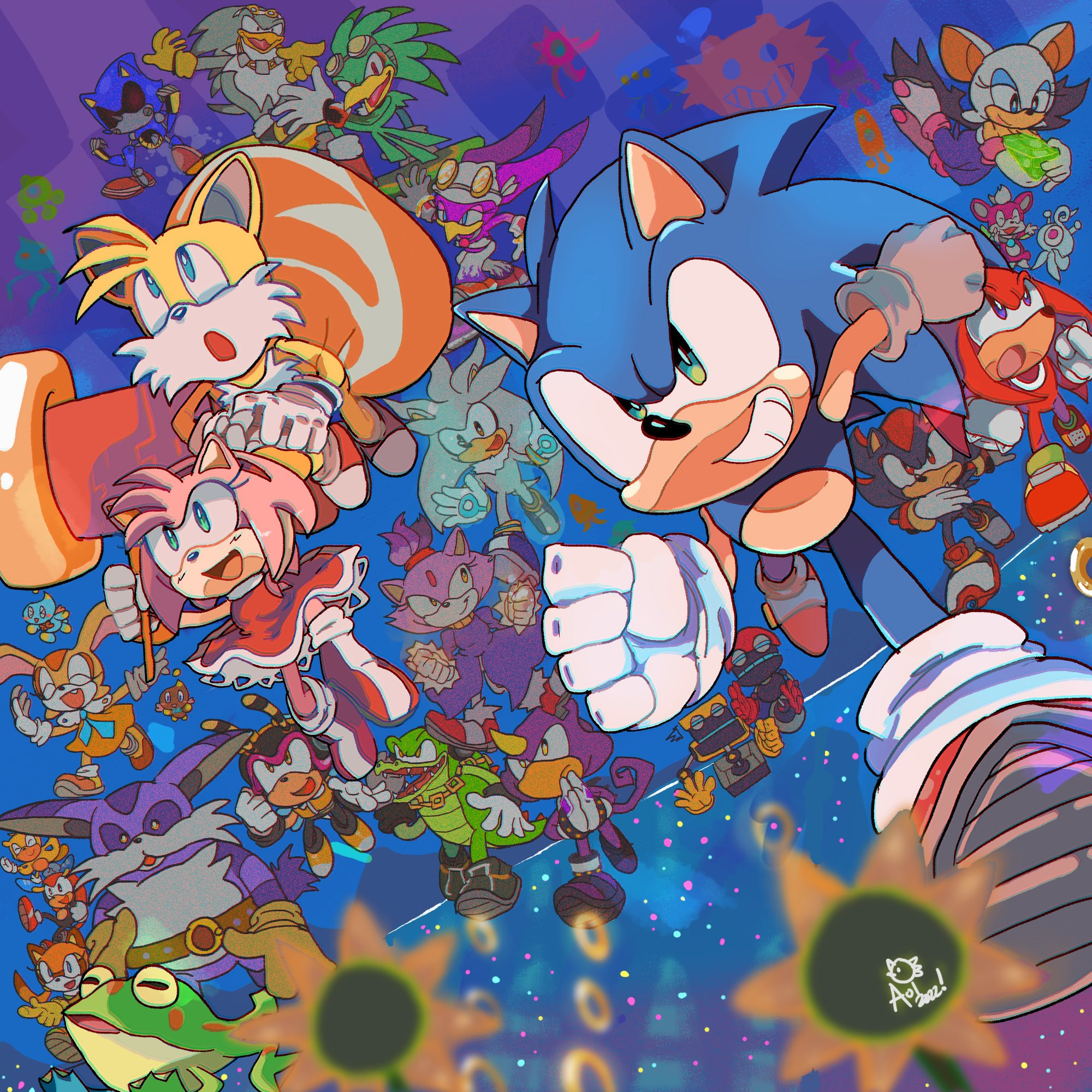 Sonic 31st anniversary piece. 2022.
Art was featured by SEGA!