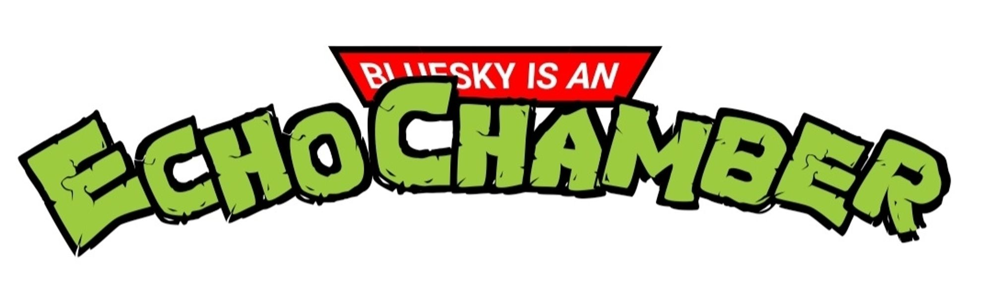 Bluesky is an echo chamber (tmnt logo)