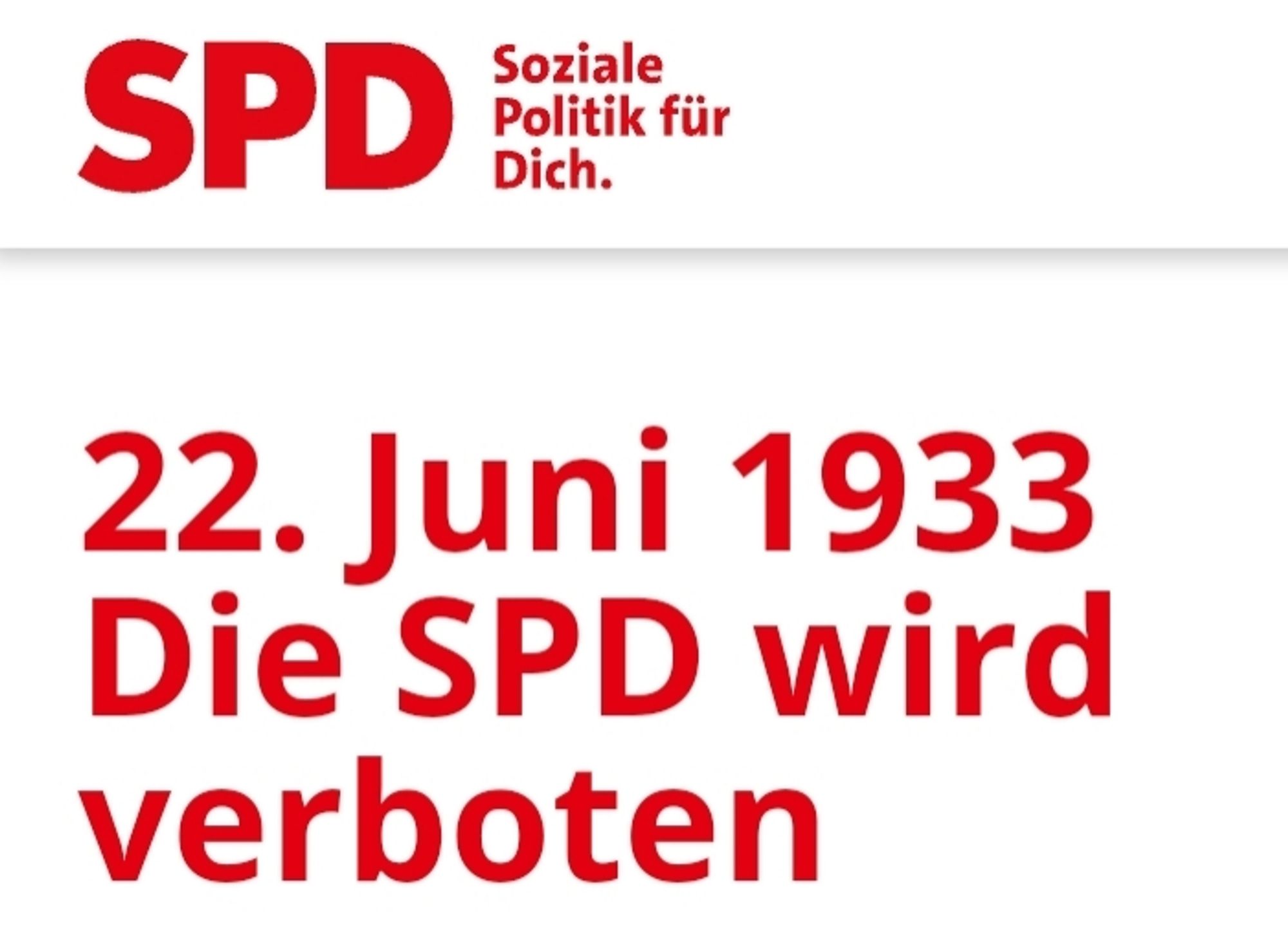 SPD Webseite

SPD Soziale Politik für Dich.

22.Juni 1933

Die SPD wird verboten