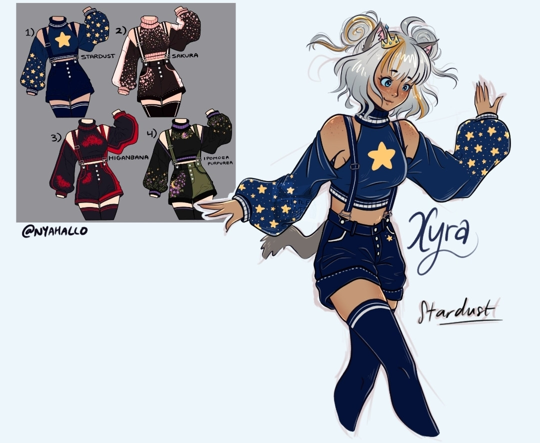 My OC Xyra in a stardust outfit 