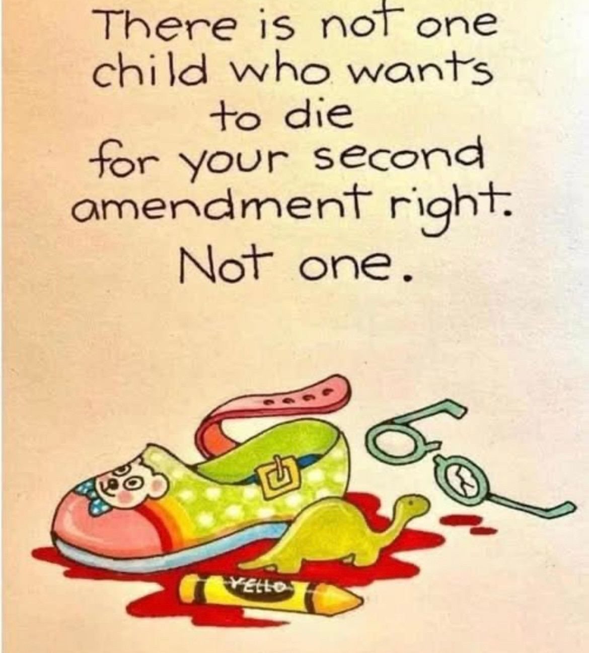 There is not one child who wants to die for your 2nd amendment right.