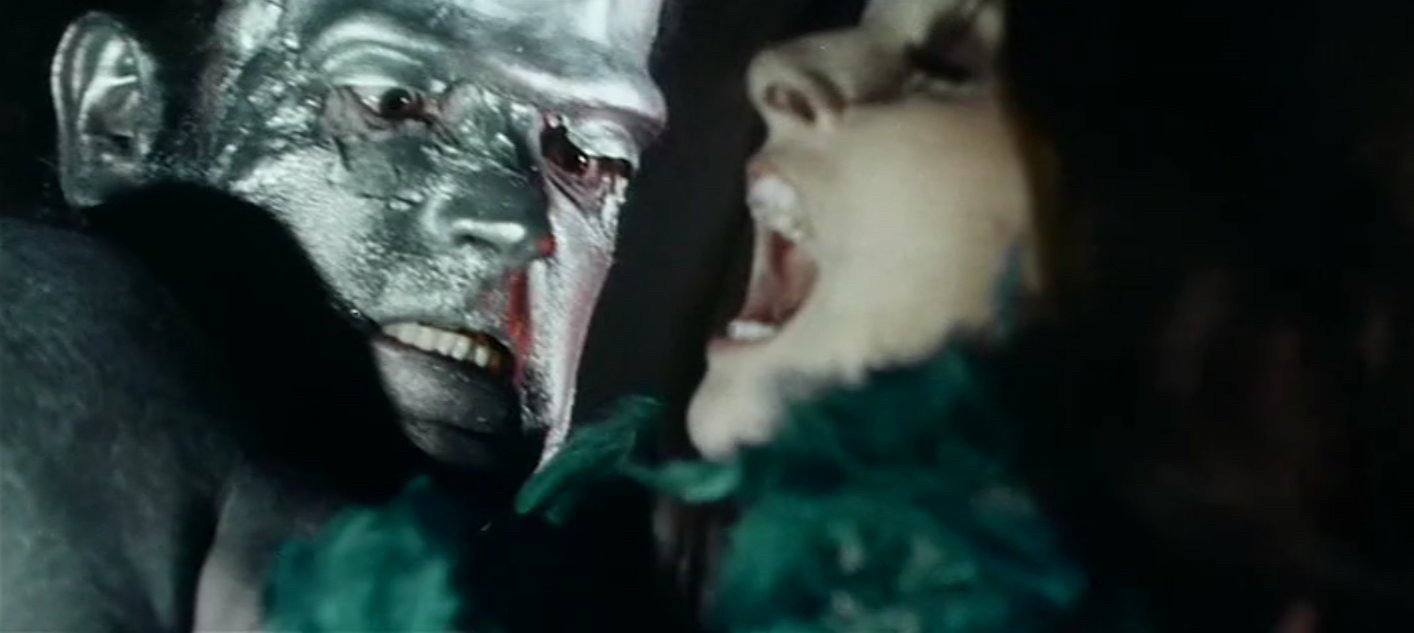 The Frankenstein monster strangling a vampire 

The Erotic Rites of Frankenstein (1973), Jesús Franco 