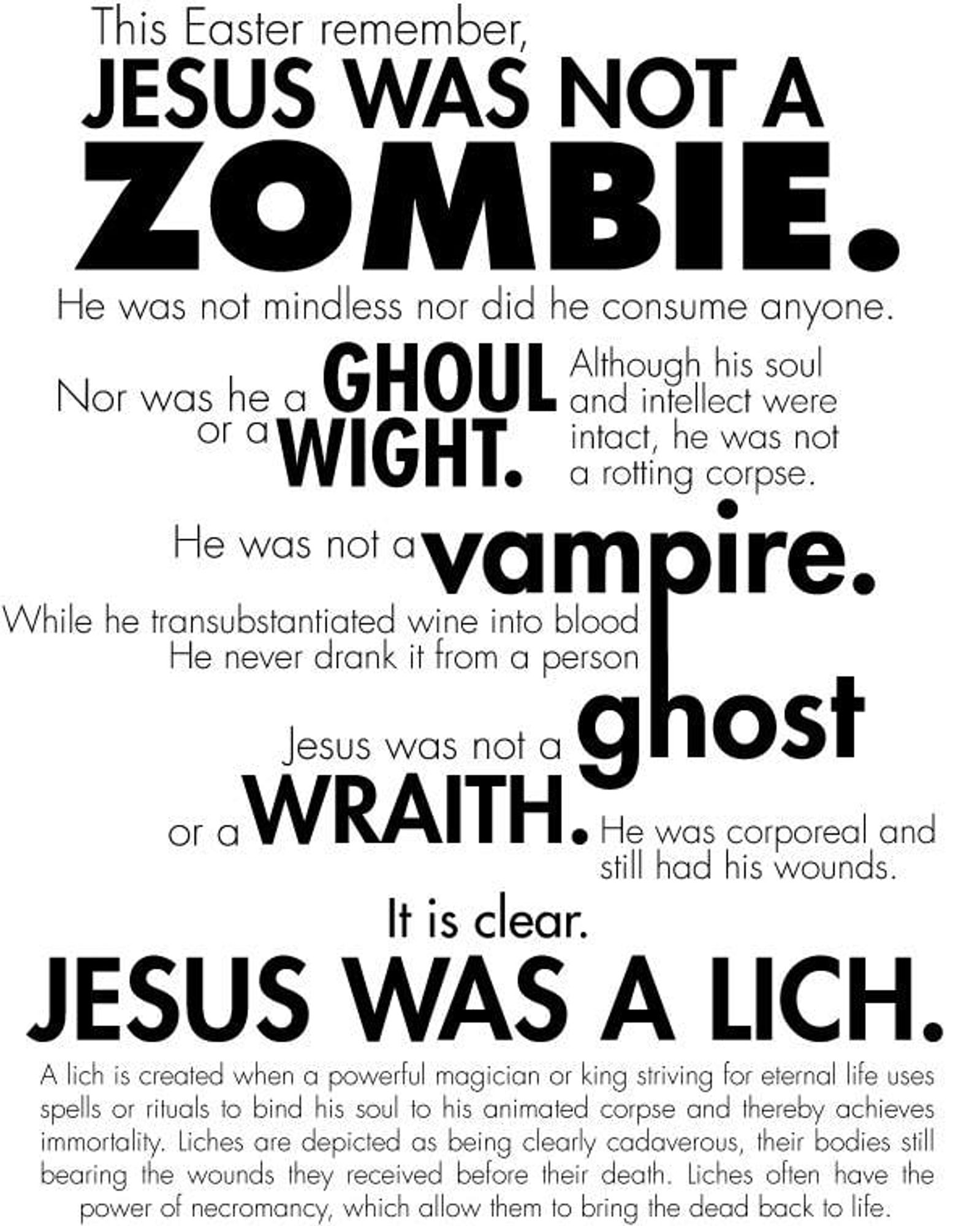 Jesus was a lich