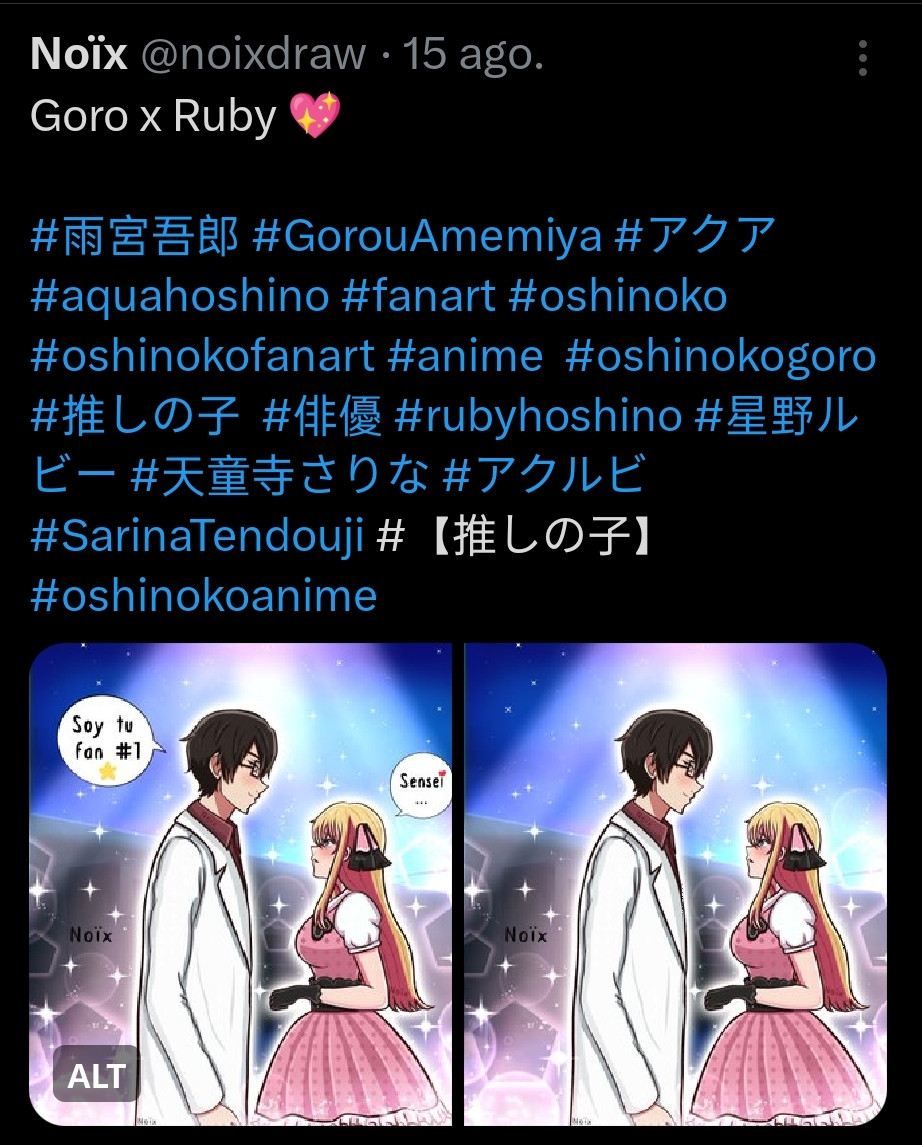 Lo publique antes de que saliera el capítulo donde Sarina/Ruby descubre que Goro está muerto, la ropa de ella se basó en la del op... Me alegra que en el anime incluyeran una escena parecida donde Ruby imaginaba a Goro 🥹