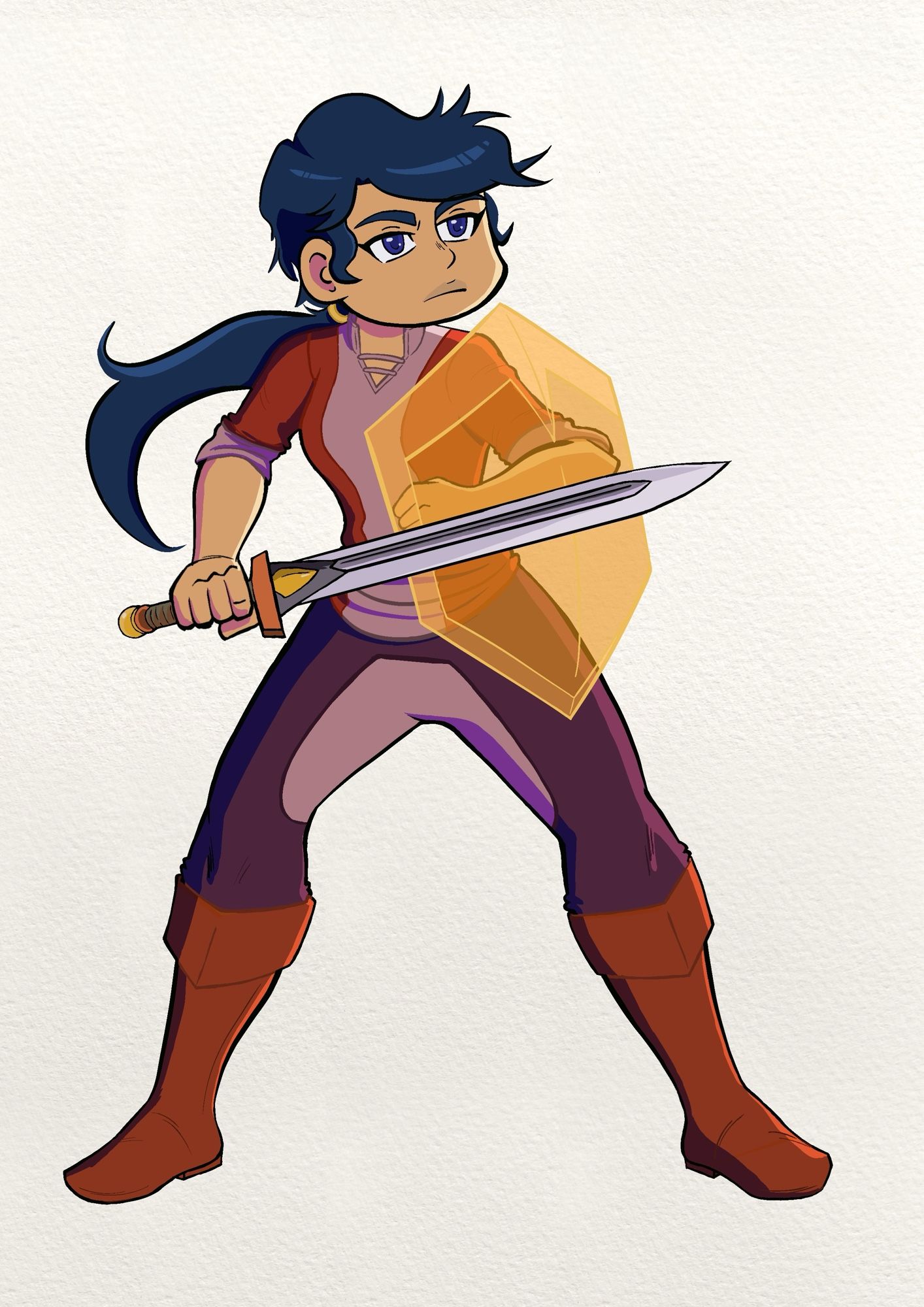 Victoria again. Now in color and holding her sword and shield in a slightly more dynamic pose.