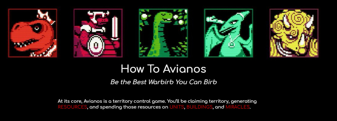 The 5 "Ancestors" from Avianos above text that says "How To Avianos"