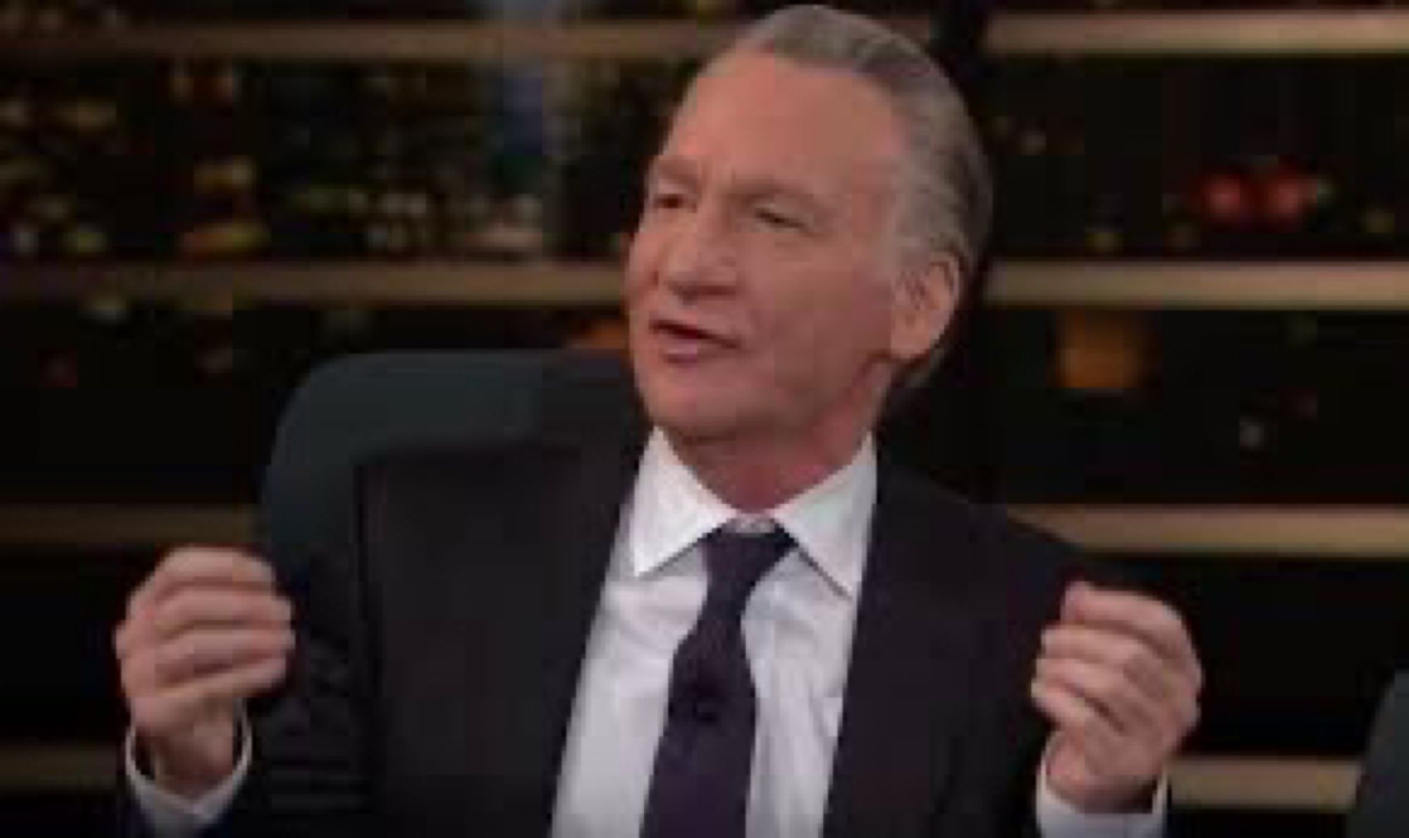 Bill Maher looking puzzled and indignant