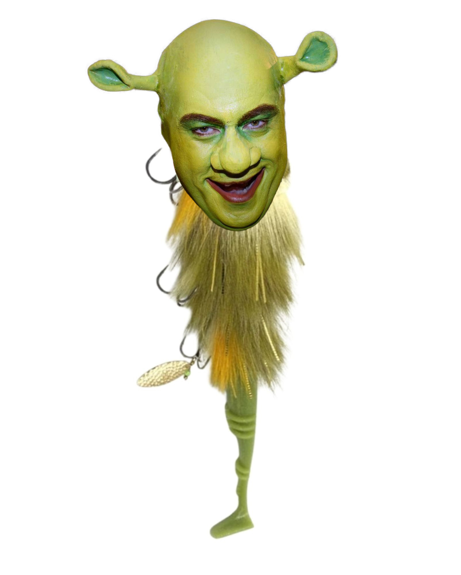 Angelsöder aber Kopf von Shrek