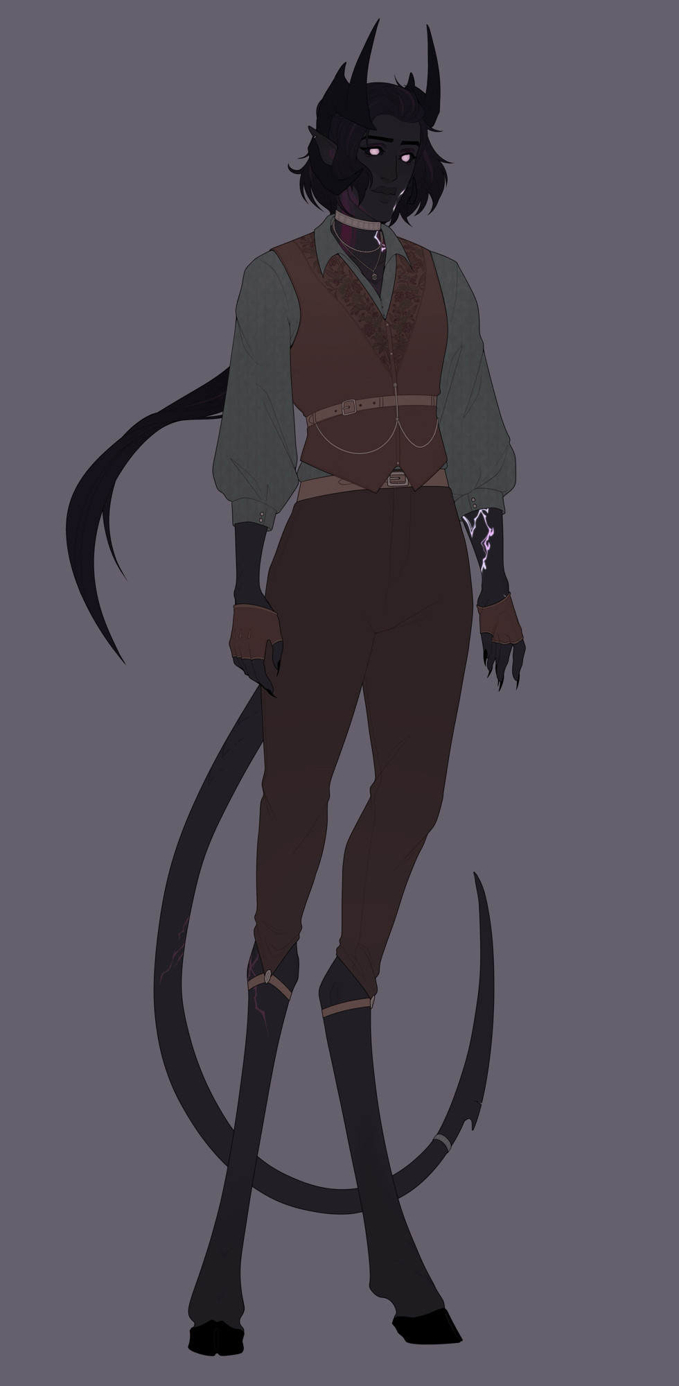 Casual cloths but plant colors. I was trying to show off the more ranger side of himself… but as nice as it is monochrome is the better colors options for him. I think?