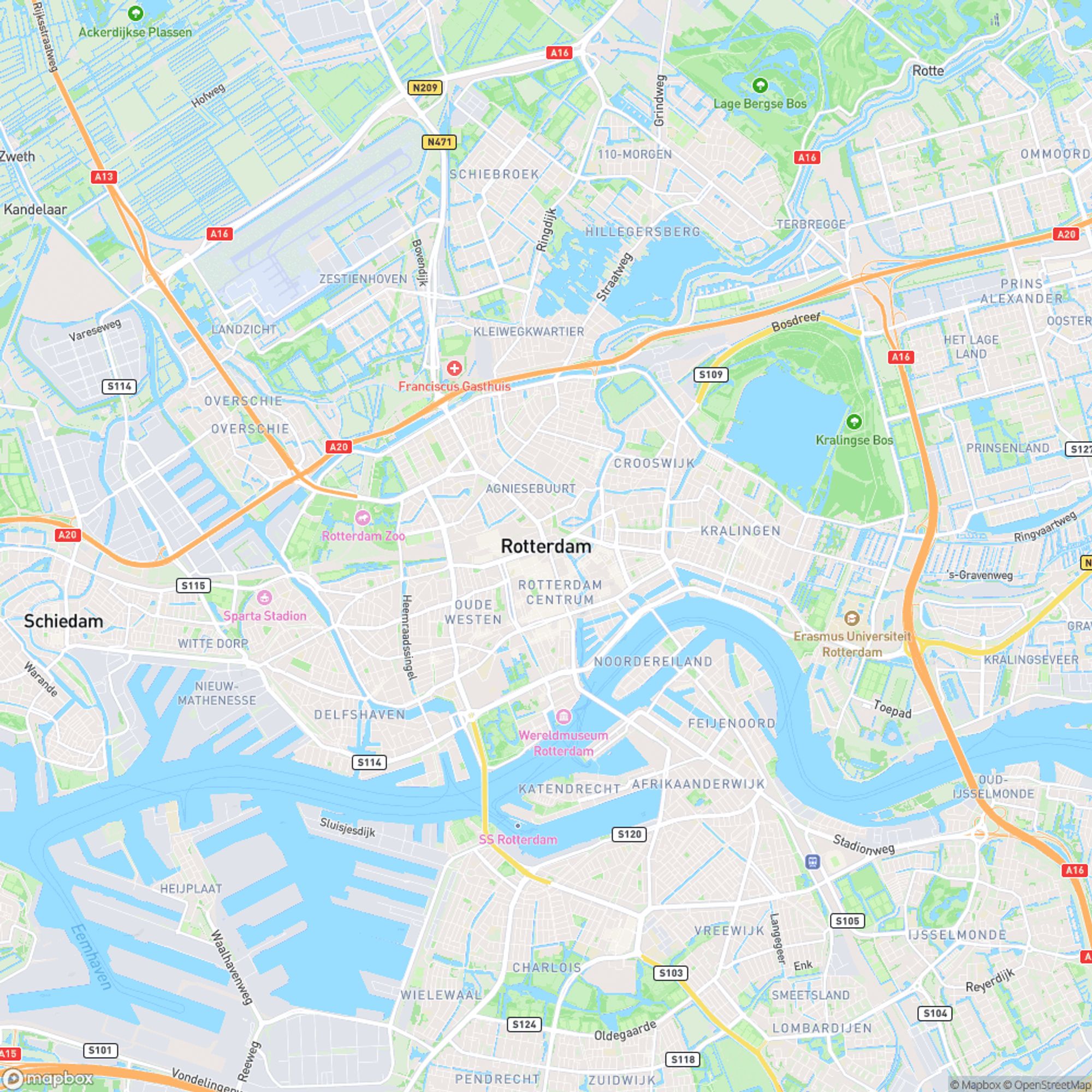 A map of Rotterdam