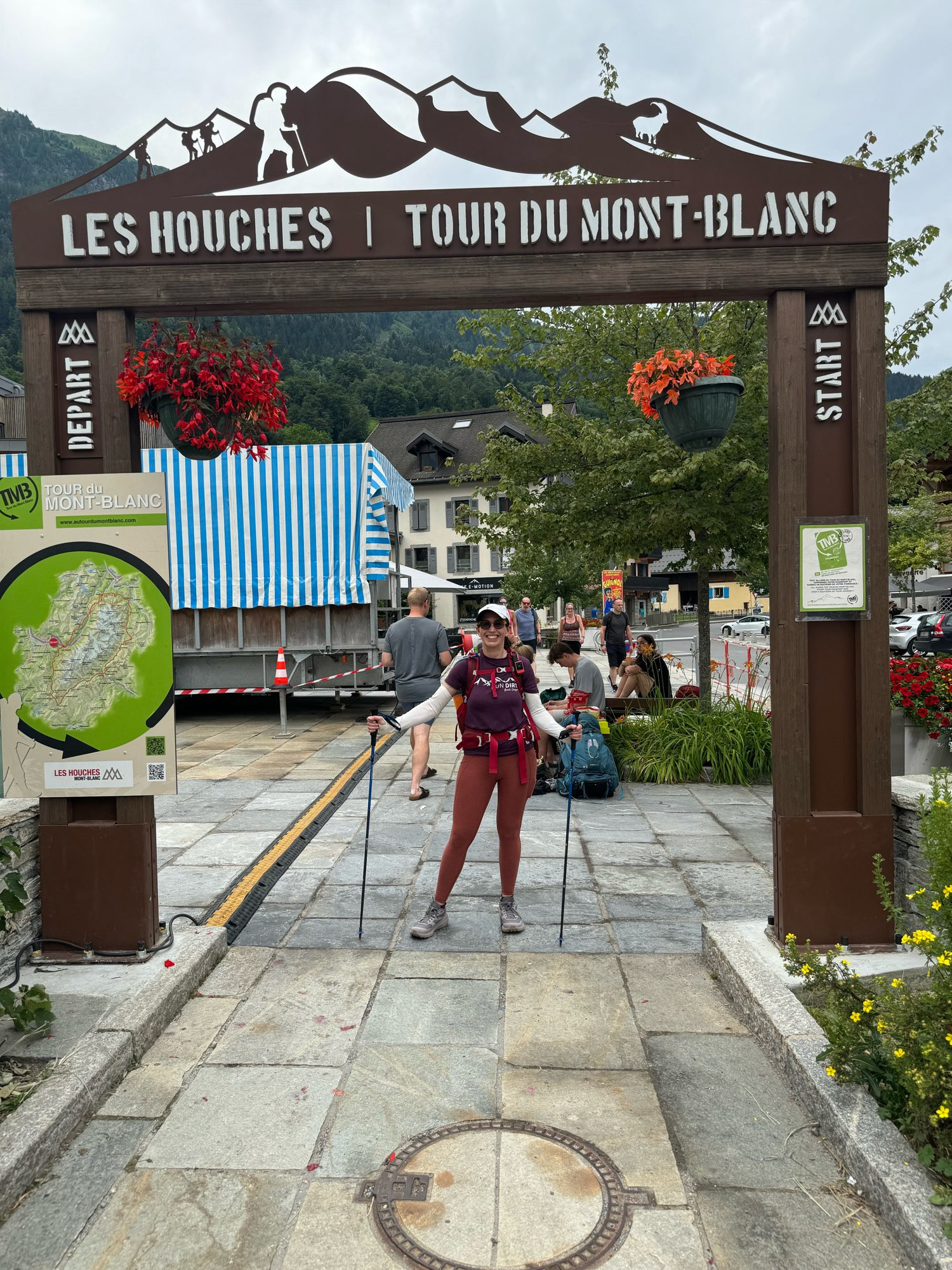 Me standing under the gateway to the Tour du Mont Blanc