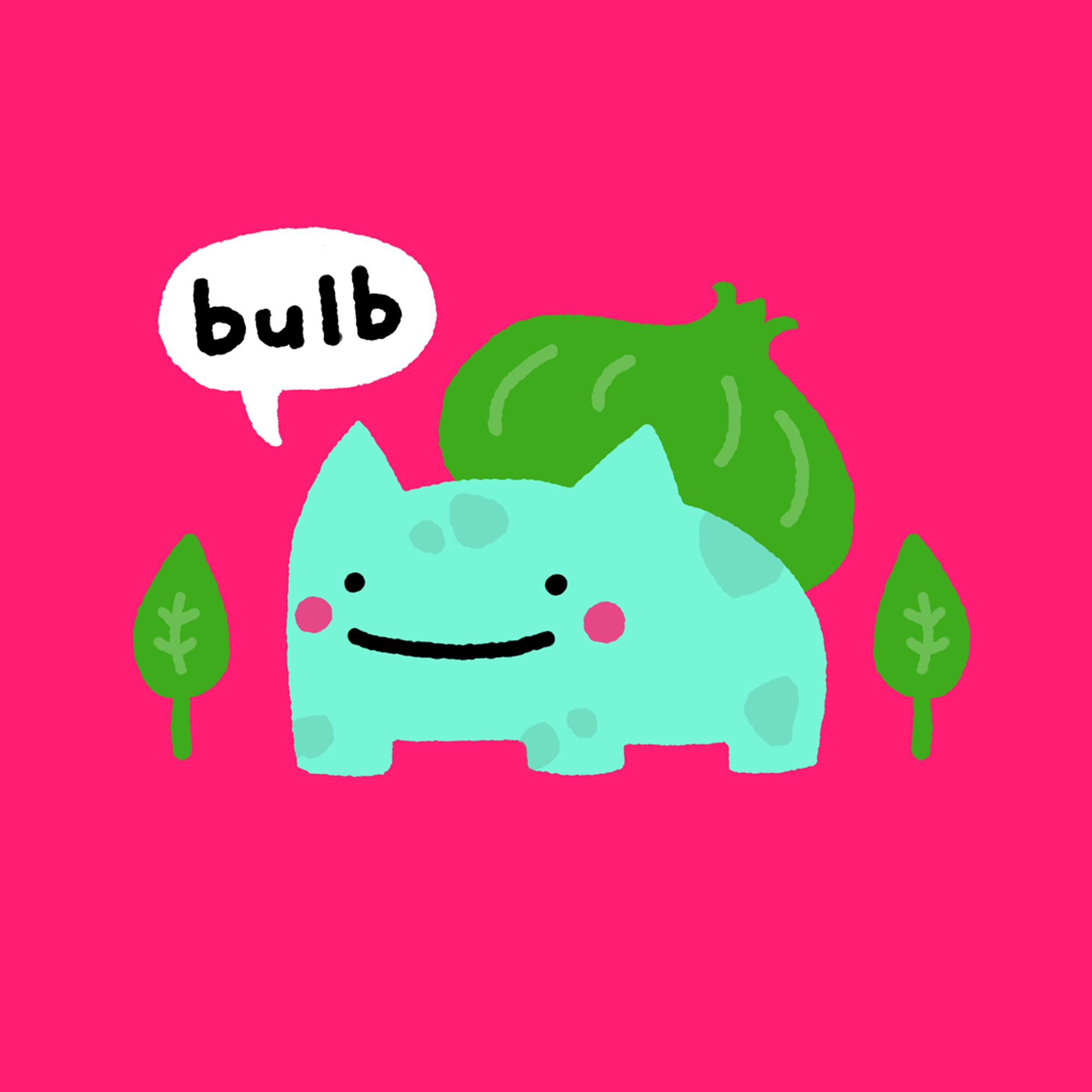 an illustration of bulbasaur