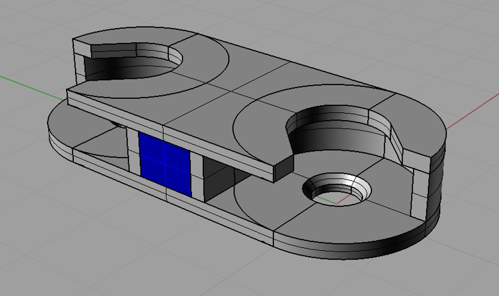 3D Schema des Ersatzteils in der Rhino3D Software