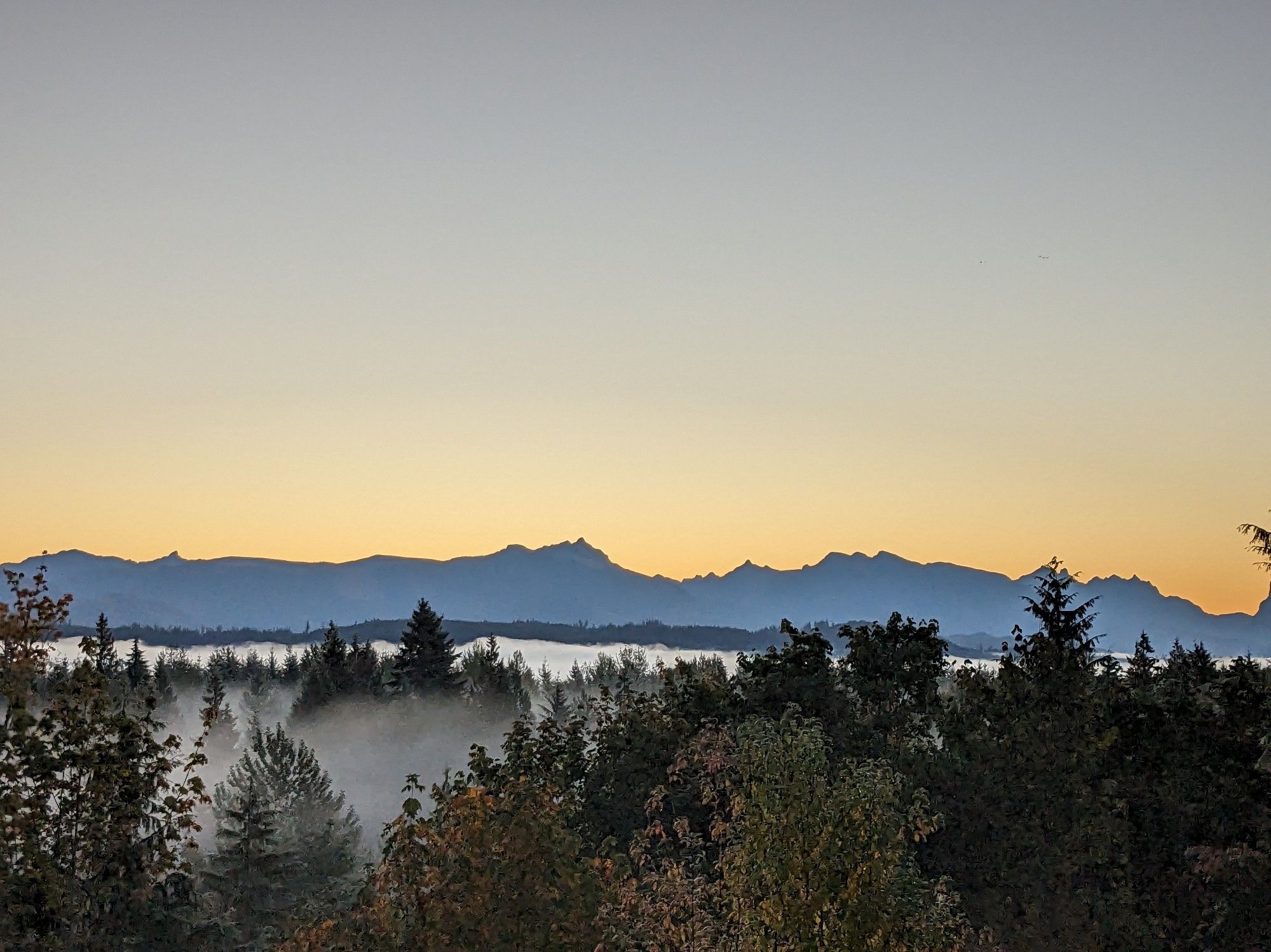 Sunrise over mountains