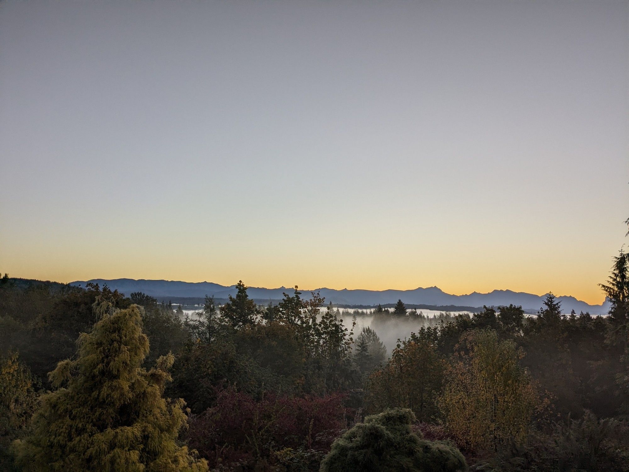 Sunrise over mountains