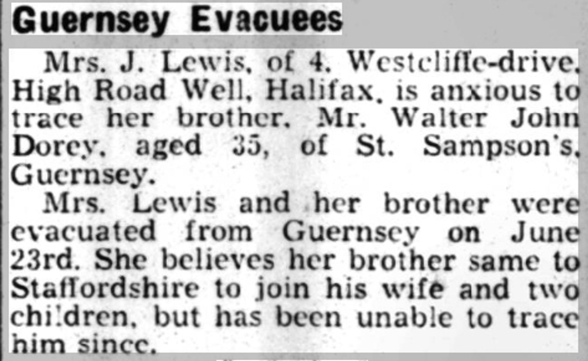 Staffordshire Sentinel - Friday 27 September 1940
Image © Reach PLC. Image created courtesy of THE BRITISH LIBRARY BOARD.