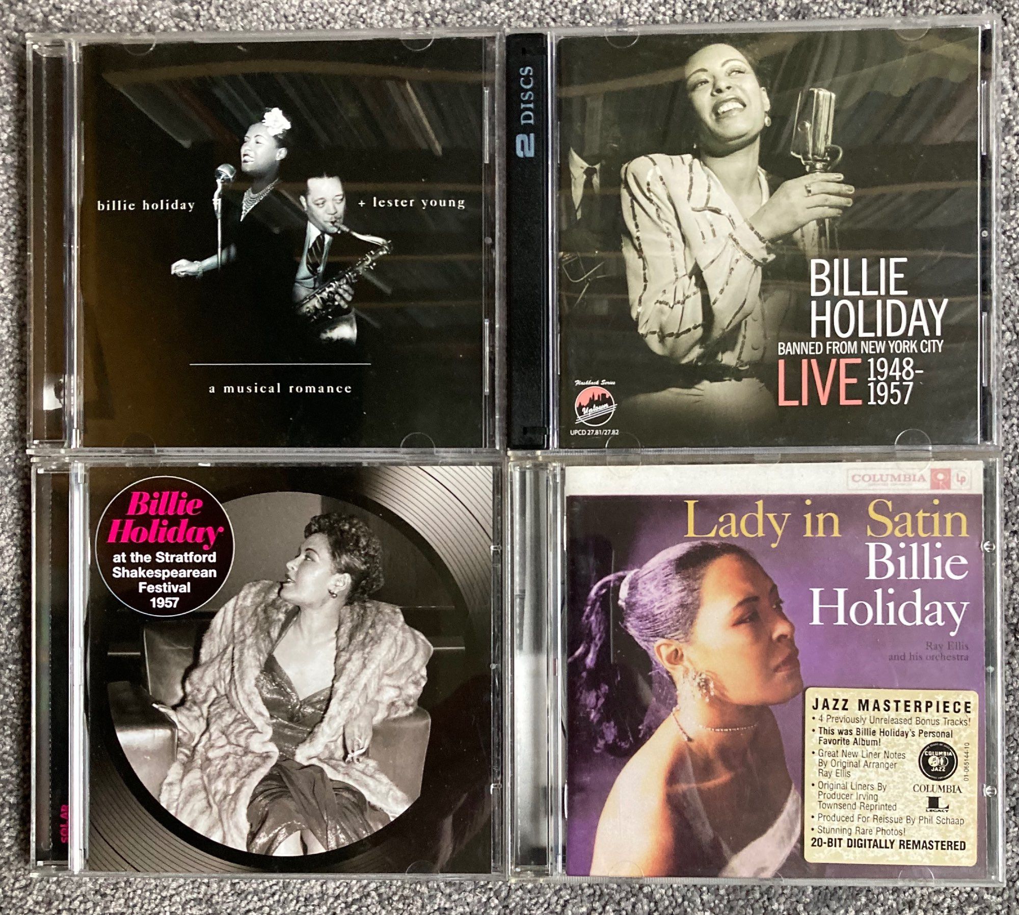 Billie Holiday 4 CDs.