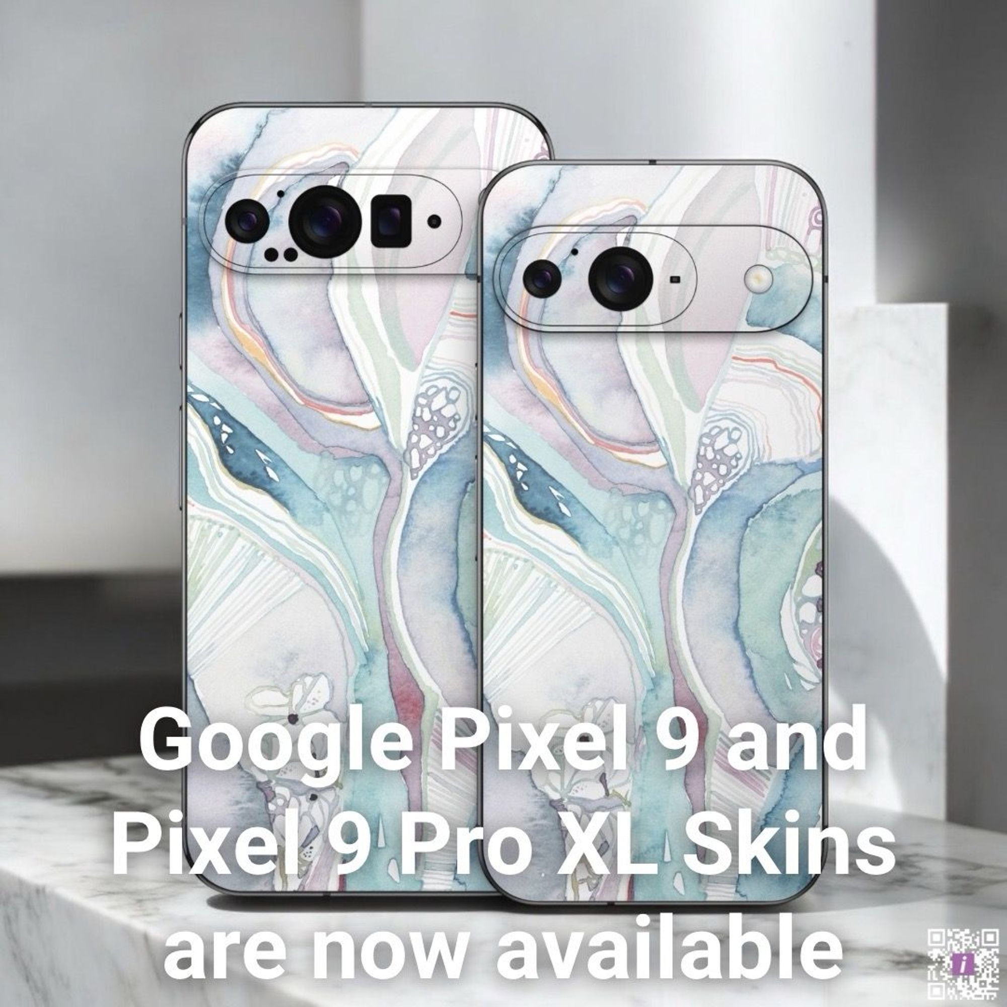 Google Pixel 9 and Pixel 9 Pro XL styled with an attractive abstract design